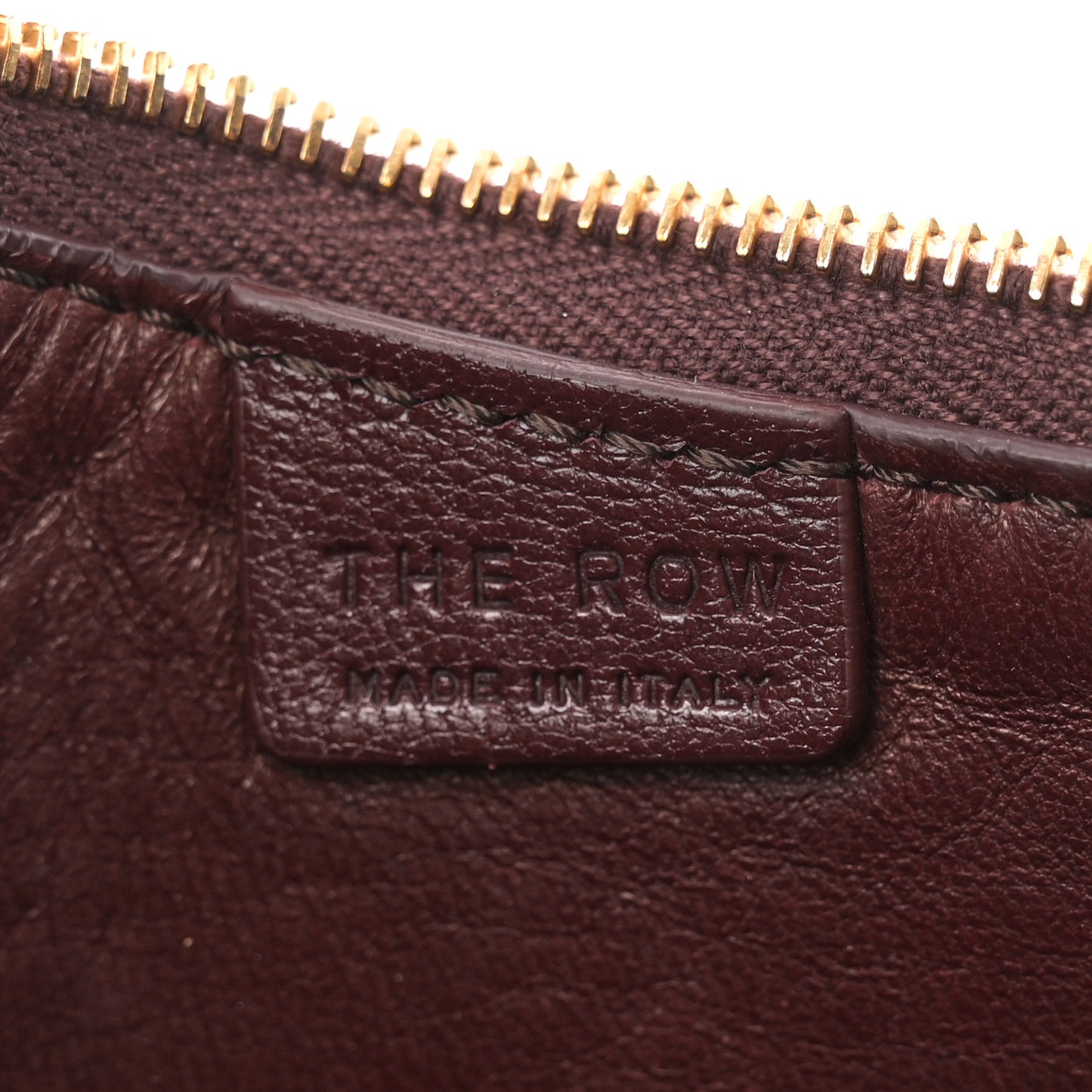 Grained Calfskin Half Moon Shoulder Bag Raisin
