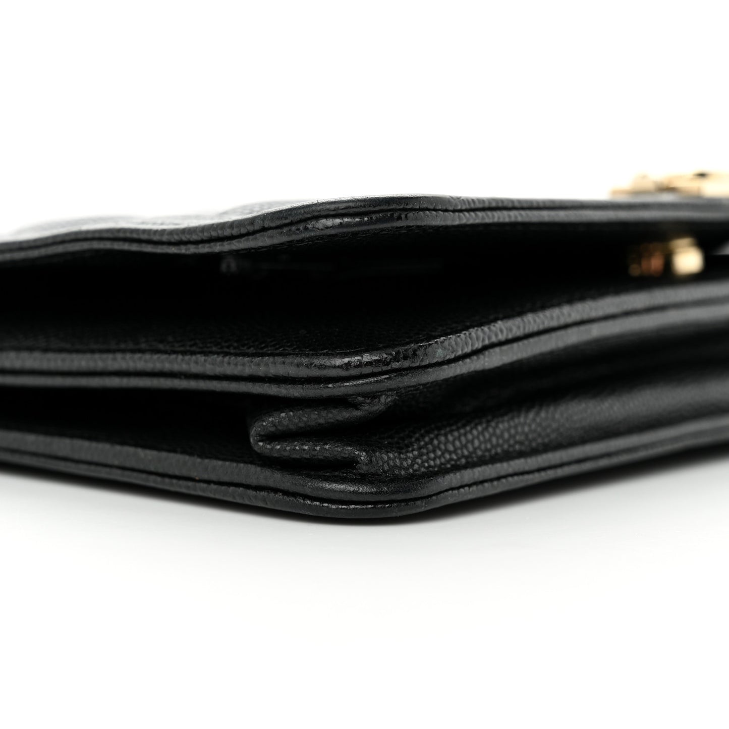 Caviar Quilted Boy Wallet On Chain WOC Black