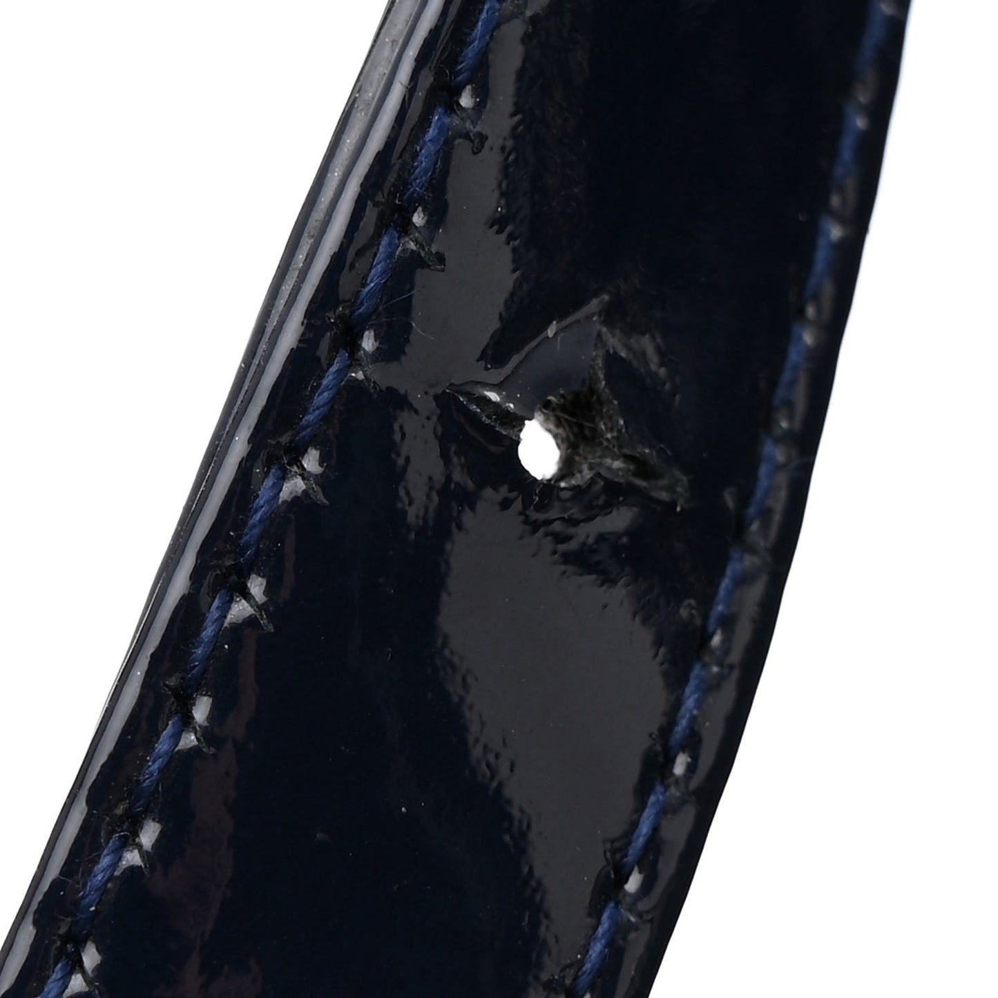 Patent Cannage Medium Lady Dior Navy Blue