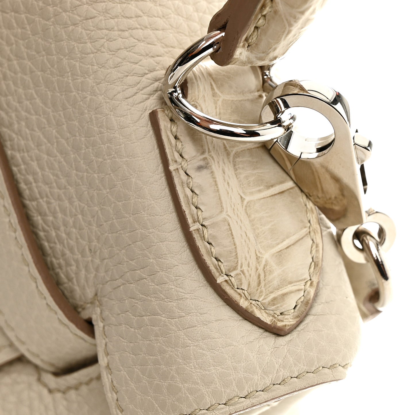 Togo Matte Alligator Kelly Retourne Touch 28 Beton