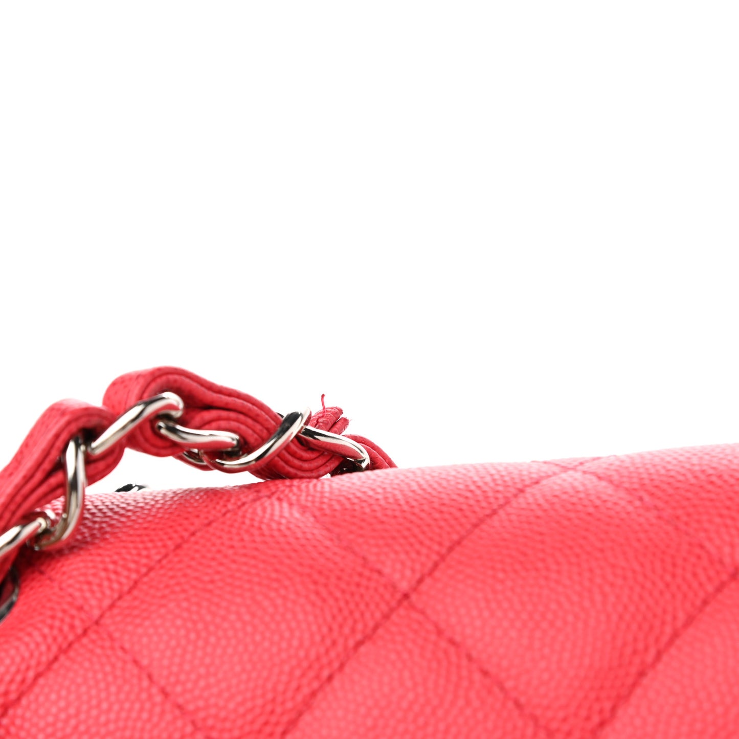 Caviar Quilted Jumbo Double Flap Dark Pink