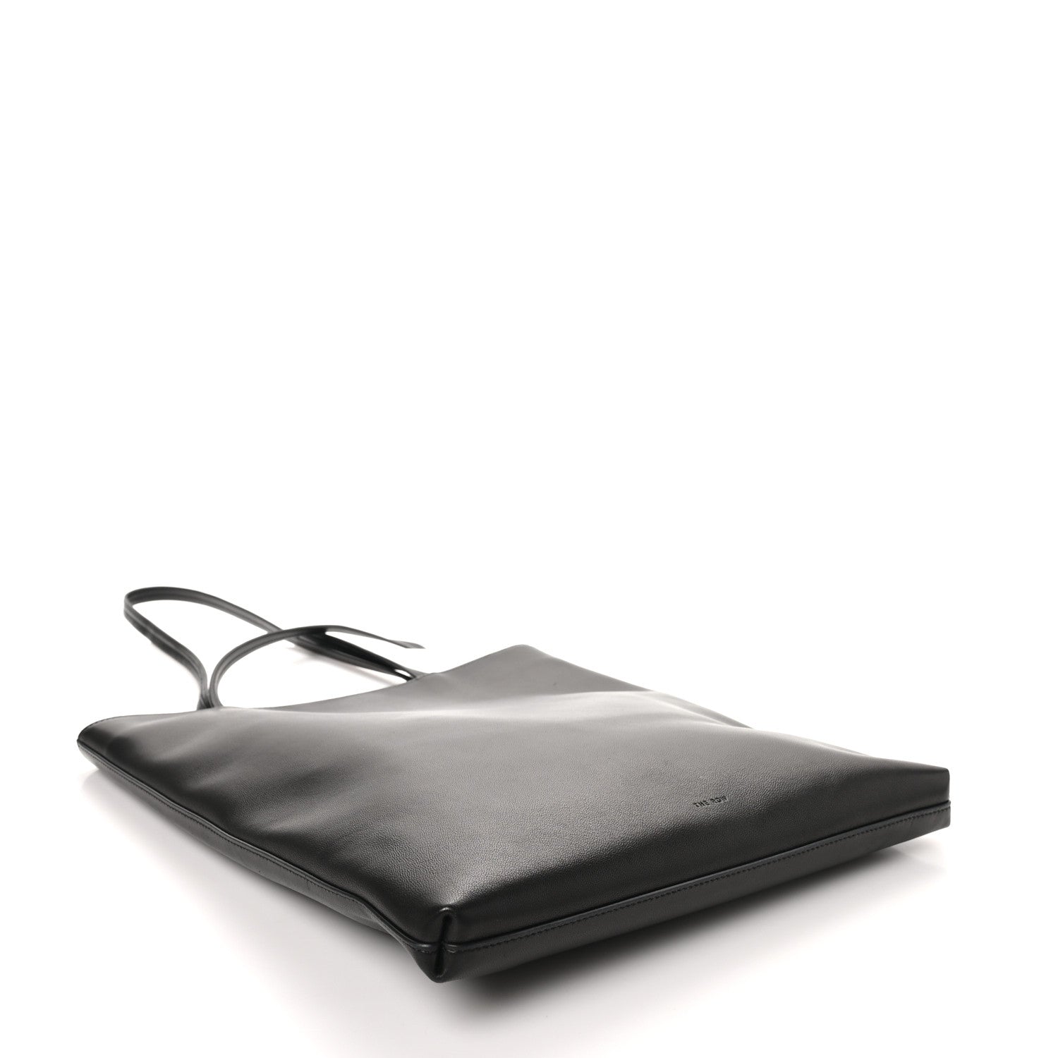 The Row Lambskin Flat Tote Black 4 of 10