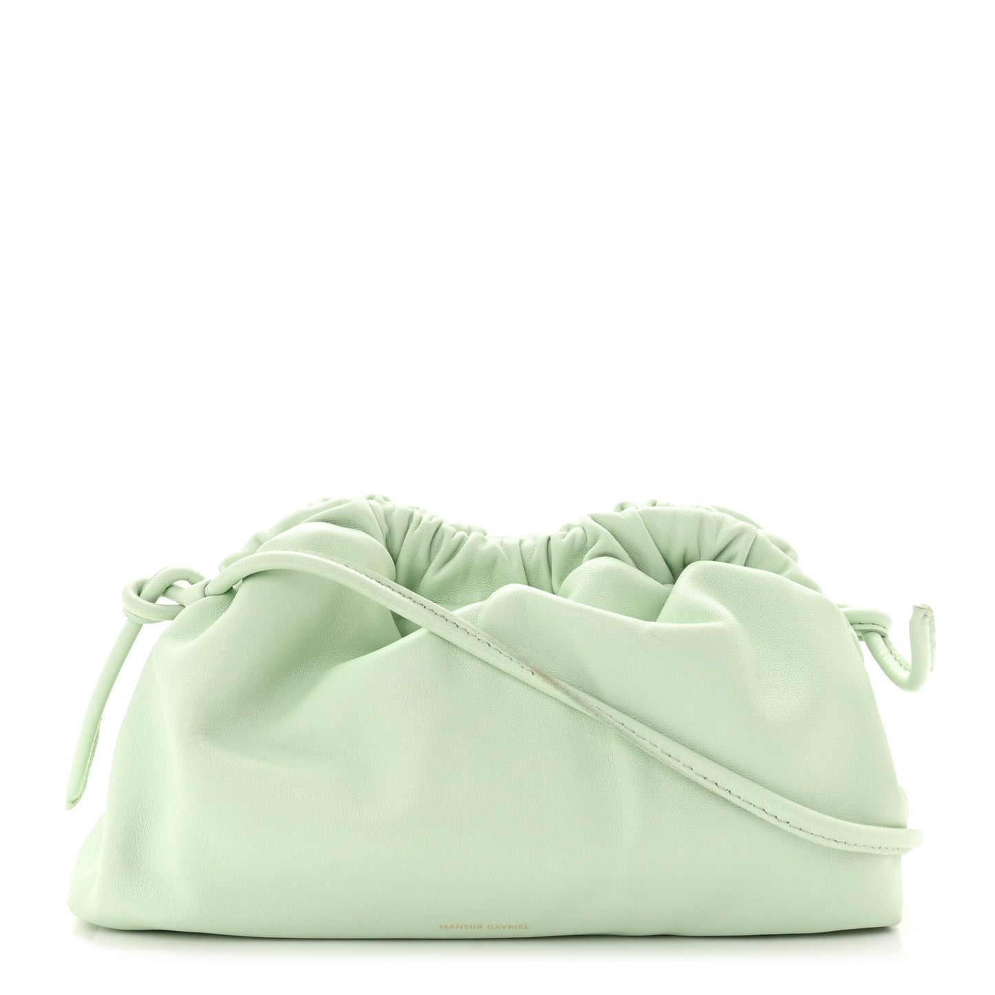 Lambskin Mini Cloud Clutch Sage