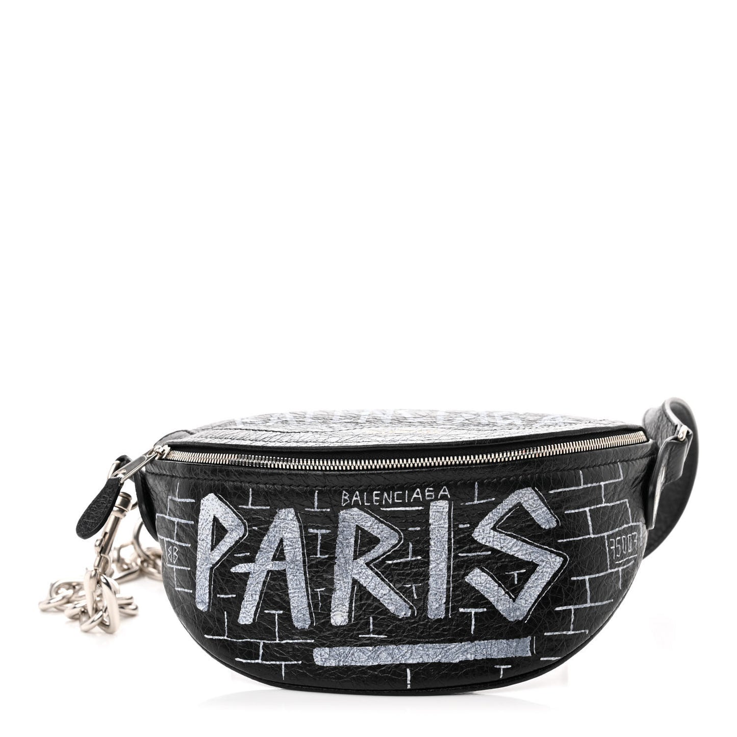 Agneau Arena Graffiti All Over XXS Souvenir Belt Bag Black White
