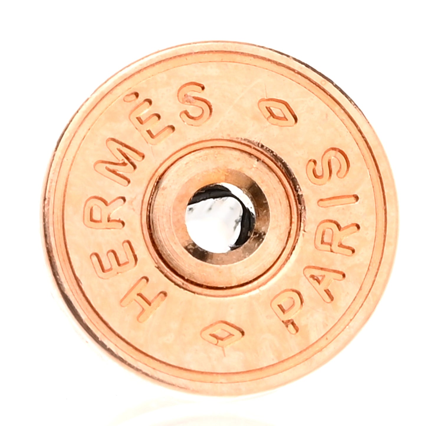 Rose Gold Lacquered Mini Pop H Earrings Marron Glace