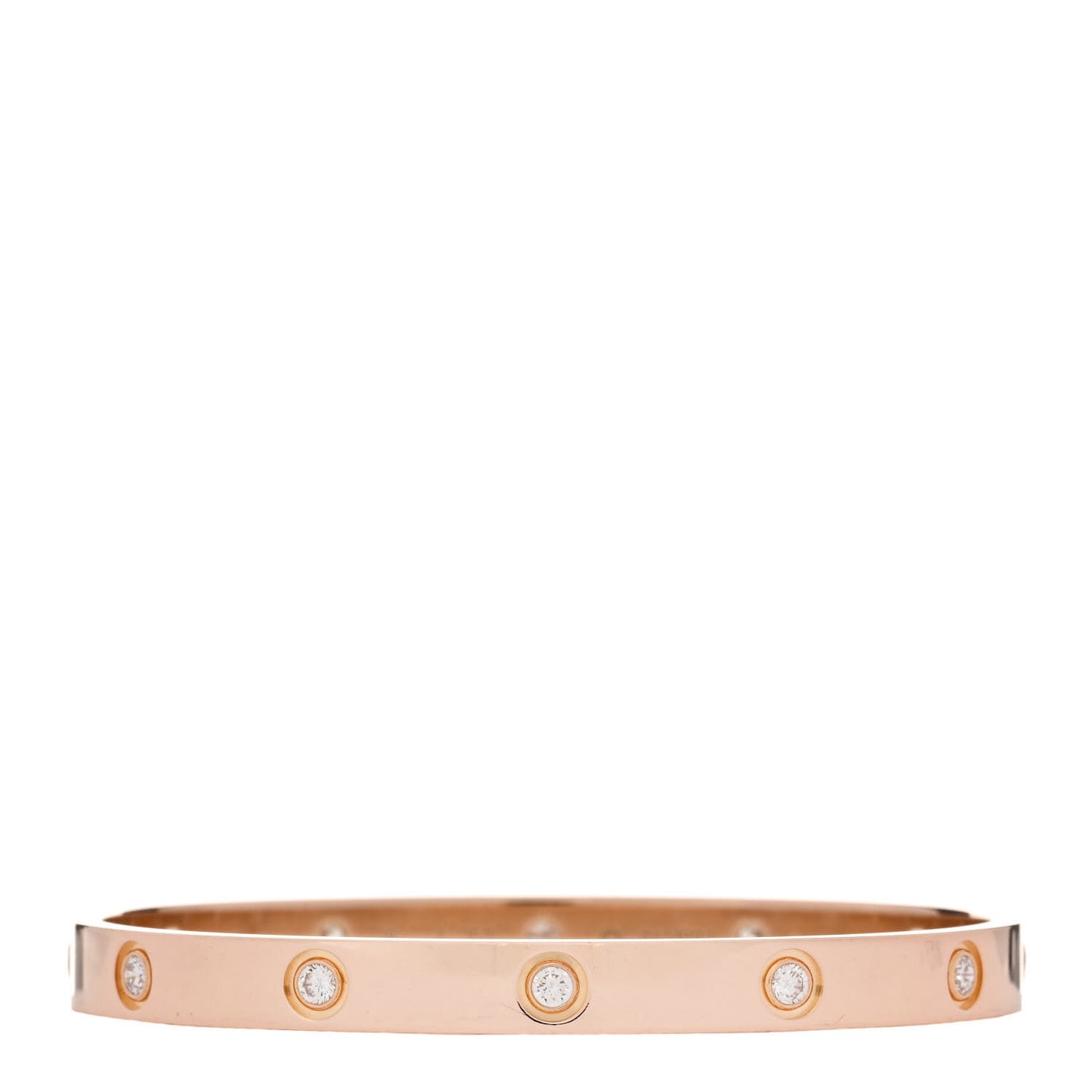 18K Pink Gold 10 Diamond LOVE Bracelet 18