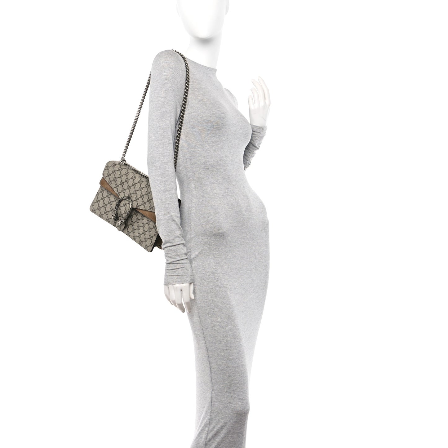 GG Supreme Monogram Small Dionysus Shoulder Bag Taupe