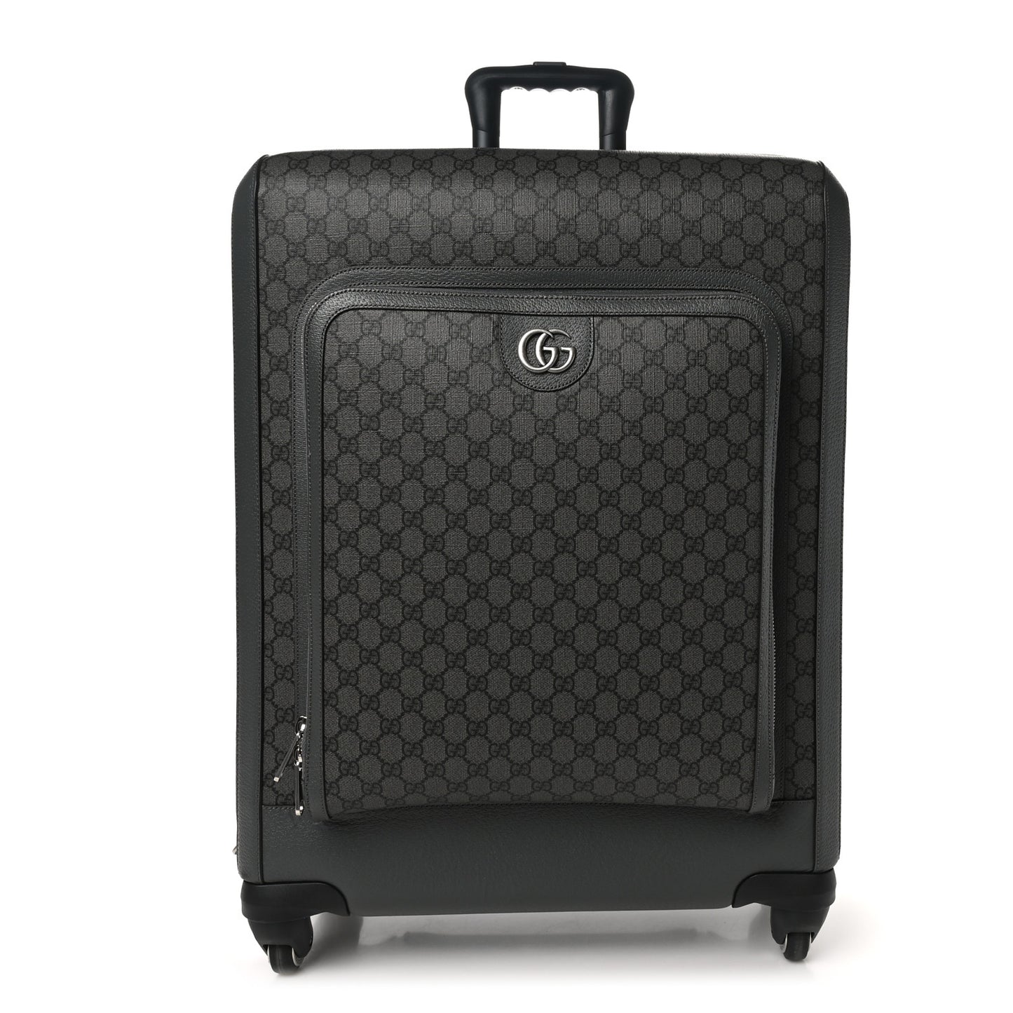 GG Supreme Monogram Web Medium Savoy Trolley  Black