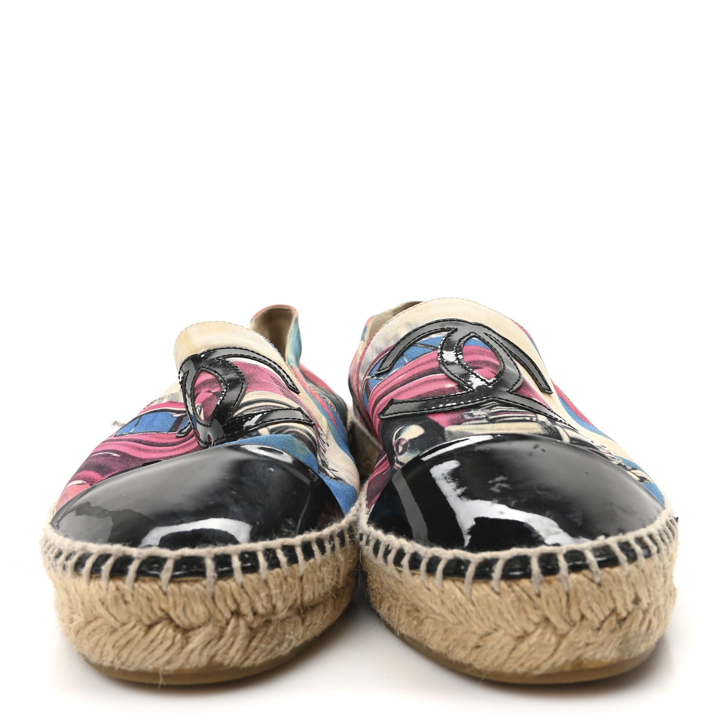 Fabric Patent CC Espadrilles 40 Multicolor Black