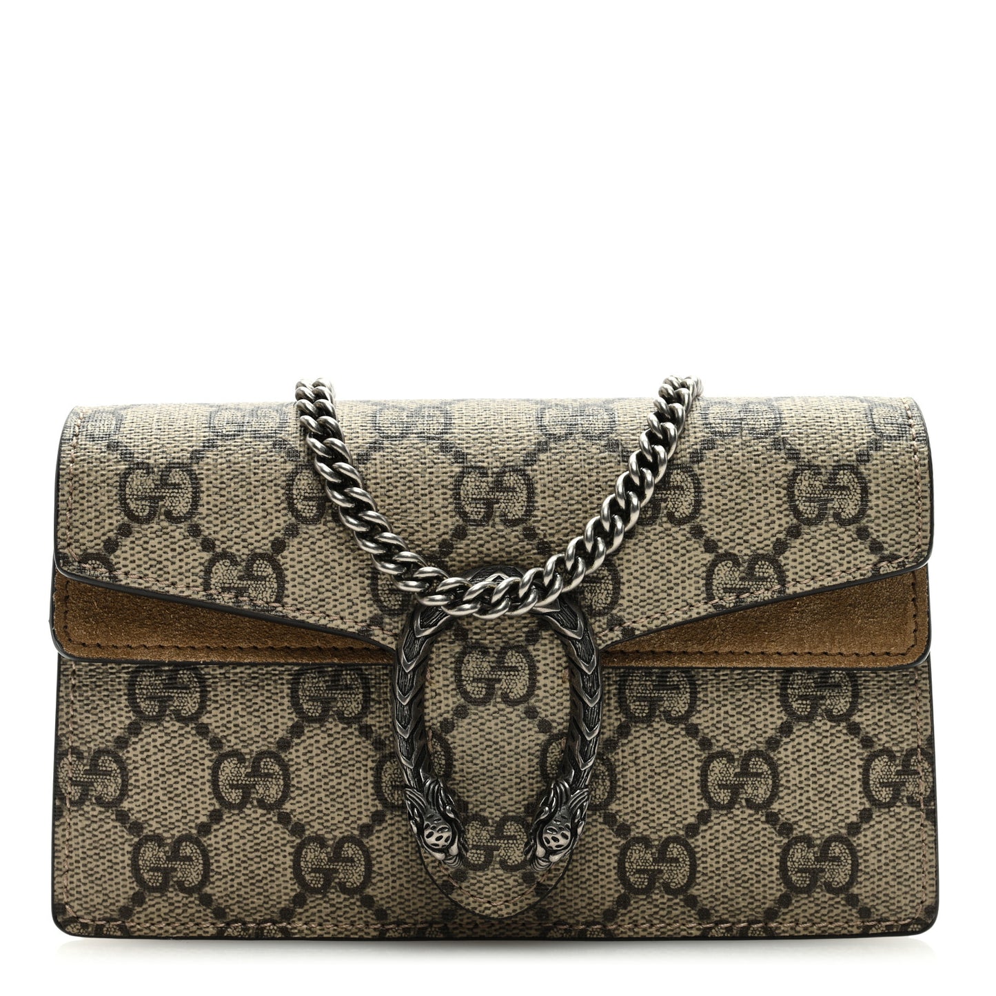 GG Supreme Monogram Super Mini Dionysus Shoulder Bag Taupe