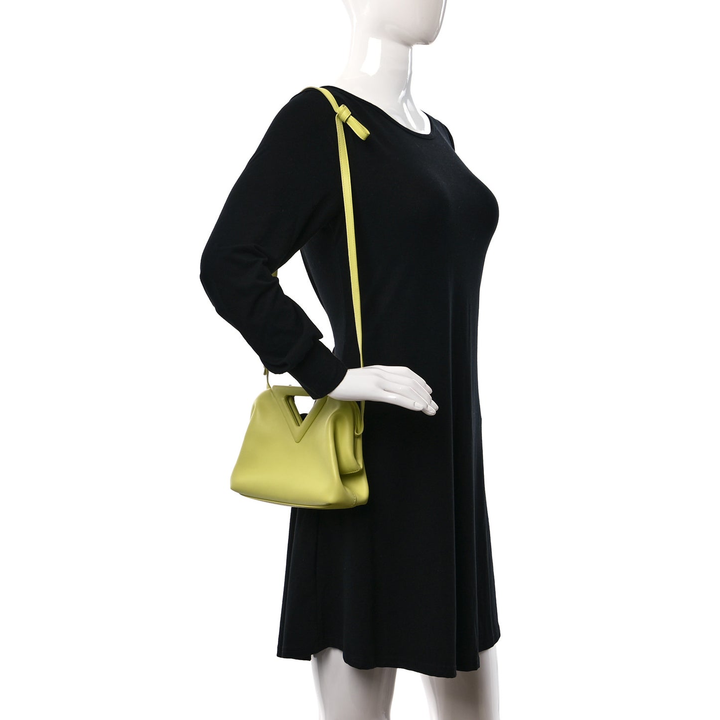 Calfskin Small The Point Triangle Bag Seagrass