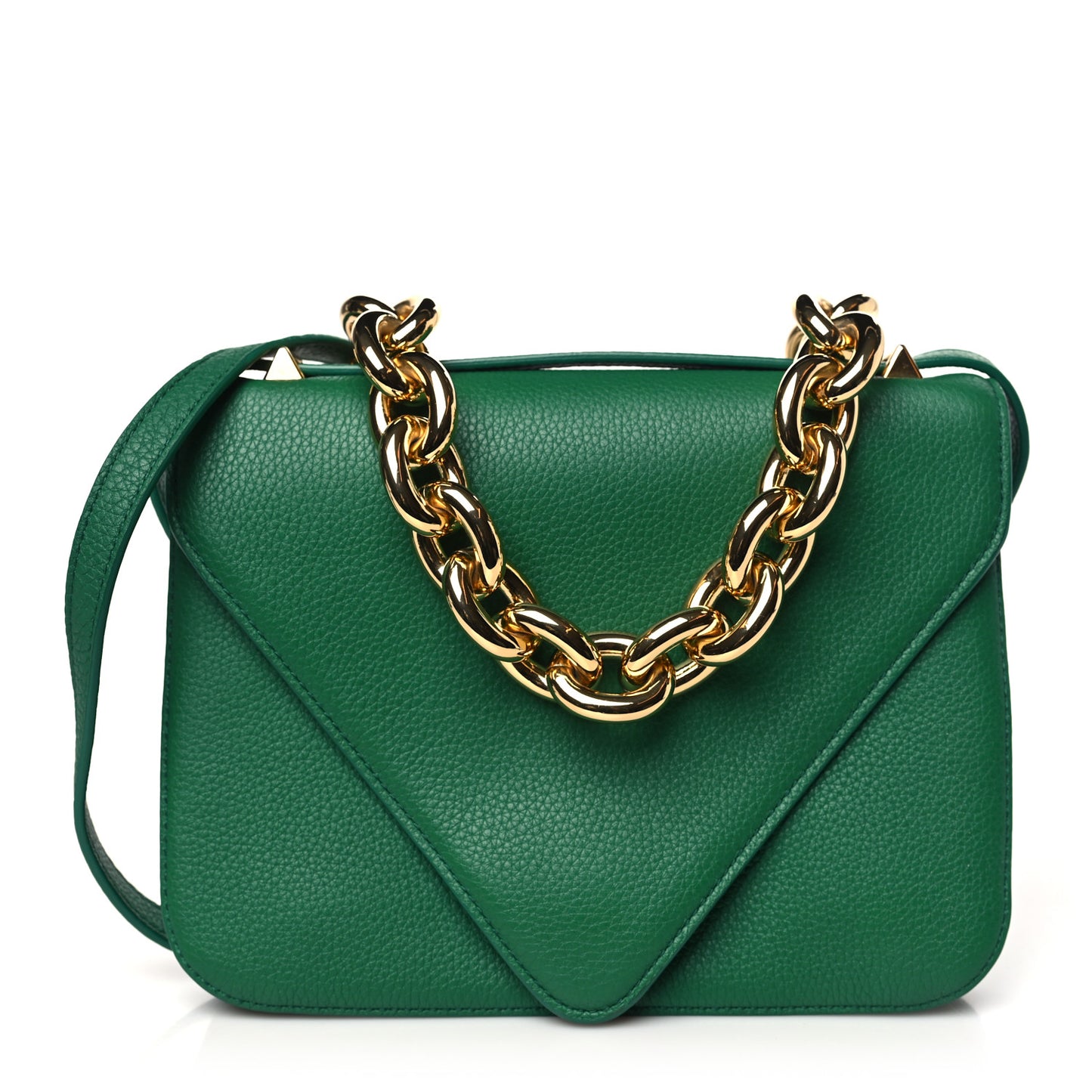 BOTTEGA VENETA Calfskin Mount Envelope Bag Jungle