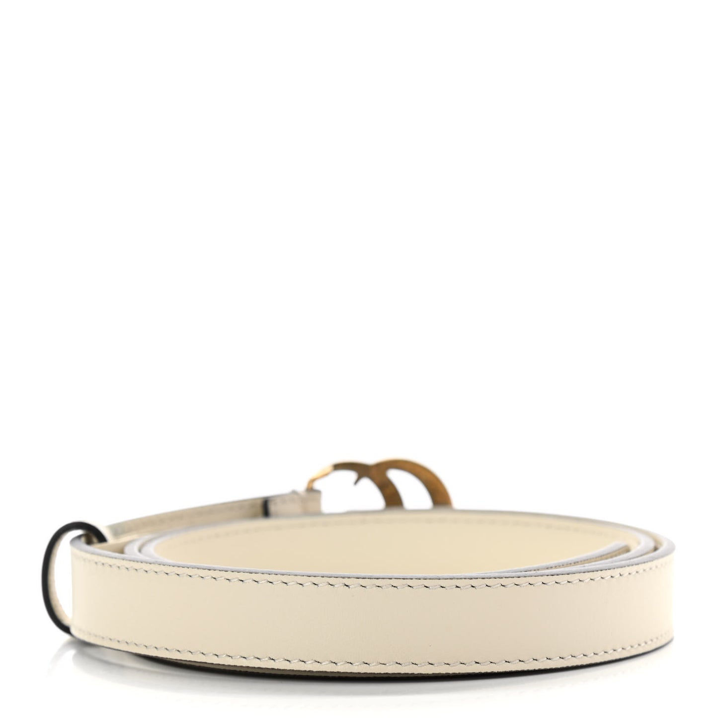 Calfskin Double G 20mm Belt 90 36 Mystic White