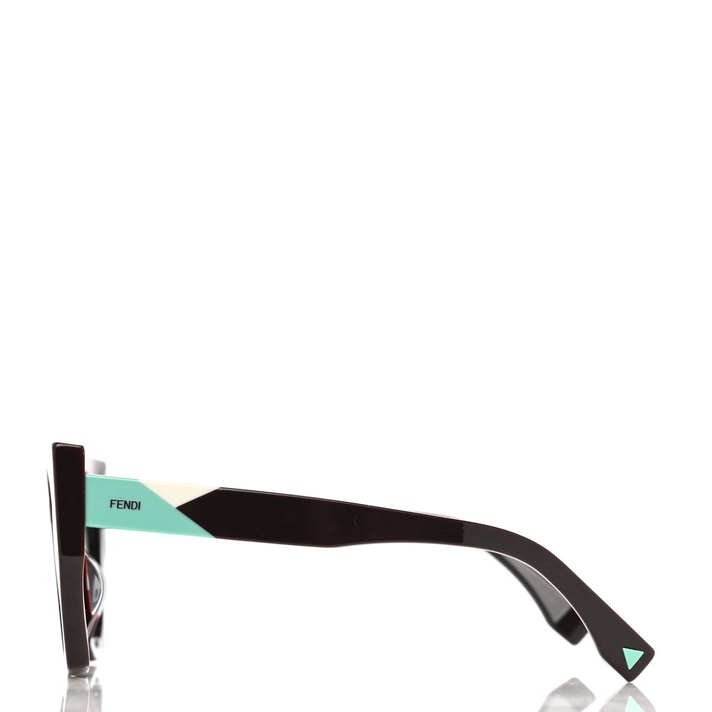 Acetate Facets Oversized Cat Eye Sunglasses FF 0151/S Brown