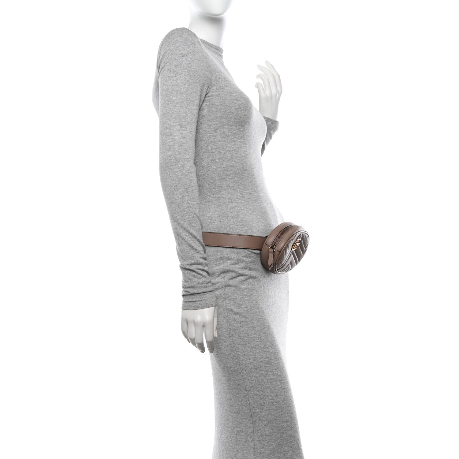 Gucci Calfskin Matelasse GG Marmont Belt Bag 85 34 Porcelain Rose 2 of 12