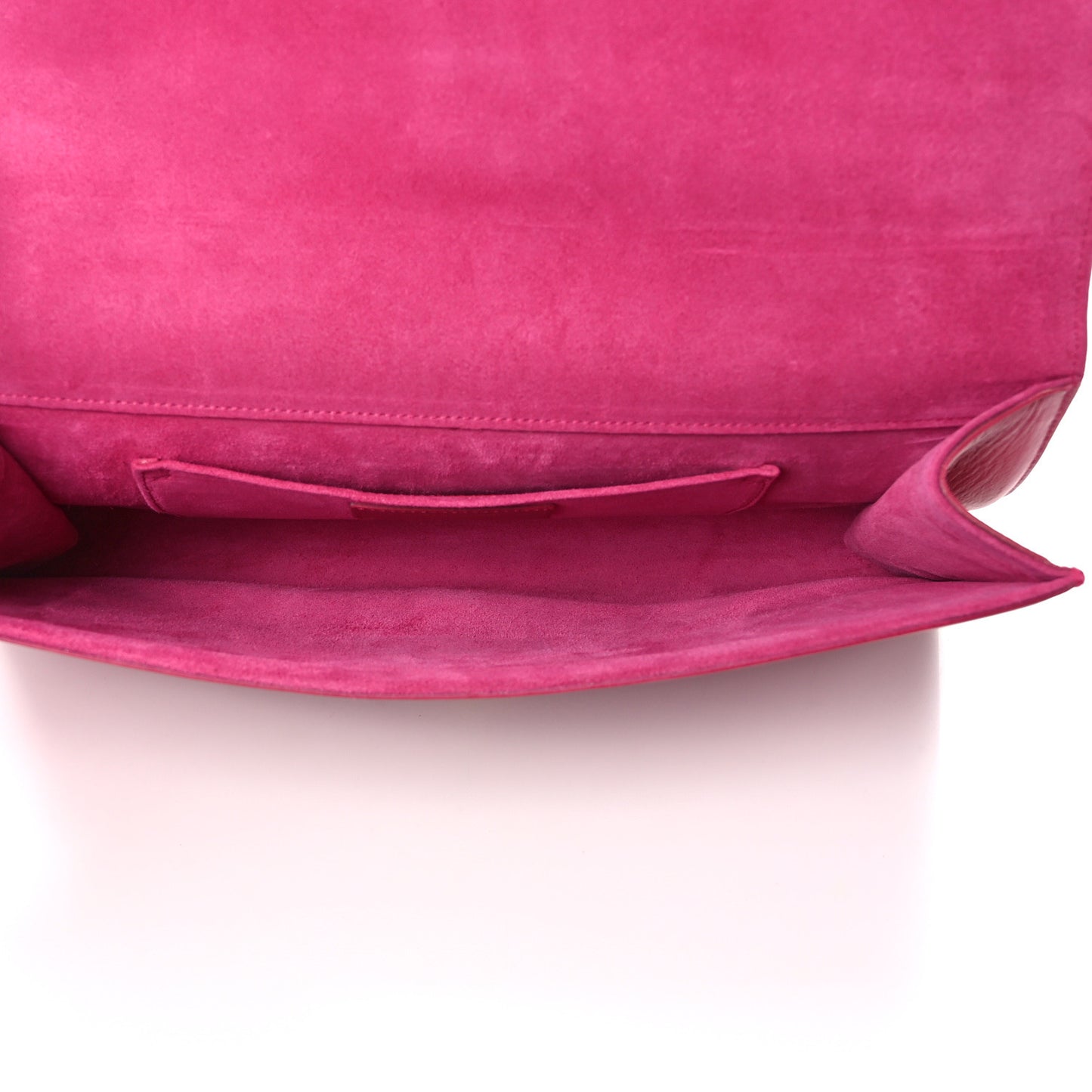 Calfskin Classic Y Ligne Clutch Fuchsia