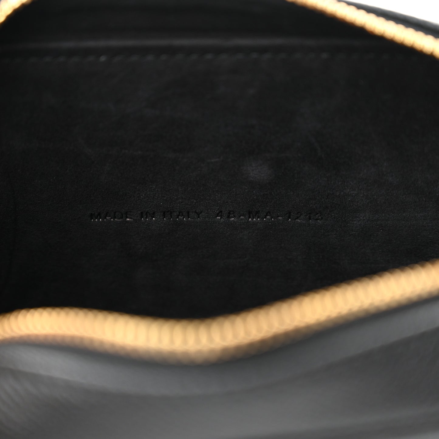 Grained Calfskin Caro Double Pouch Black