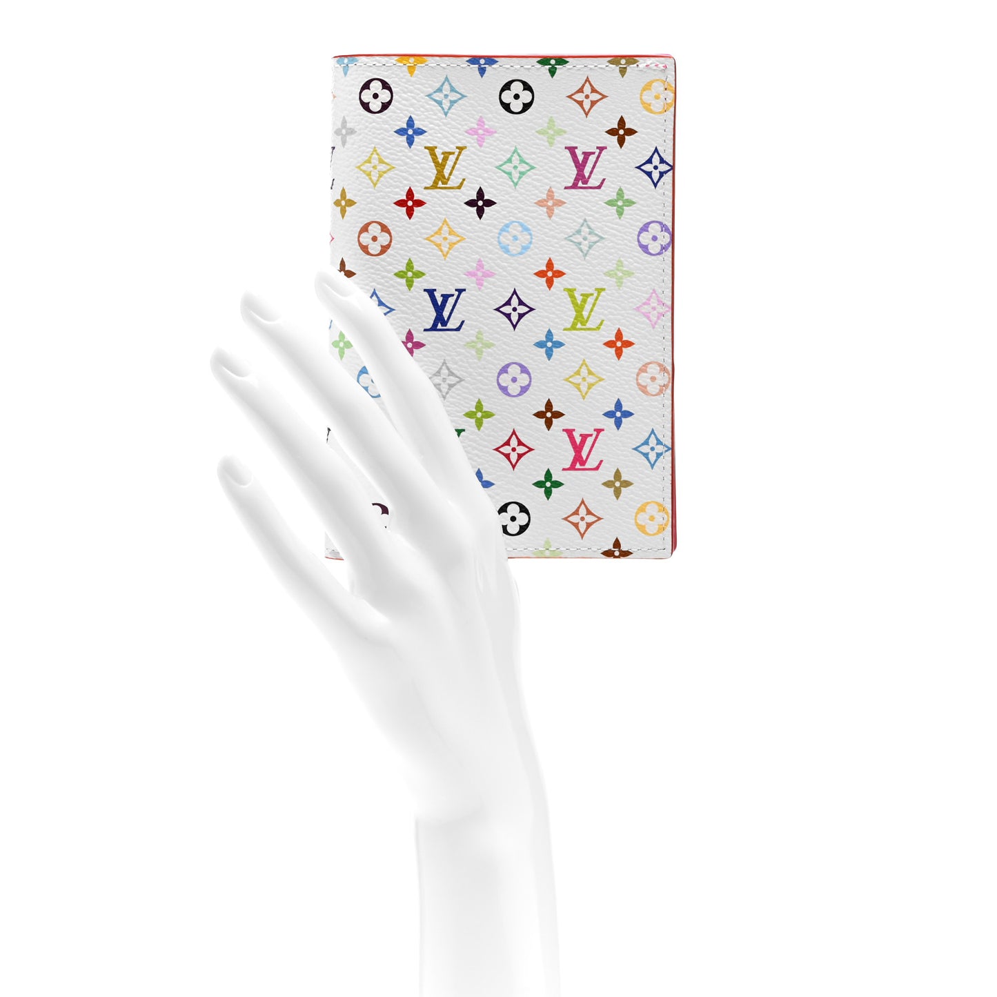 LV X TM Monogram Multicolor Passport Cover White