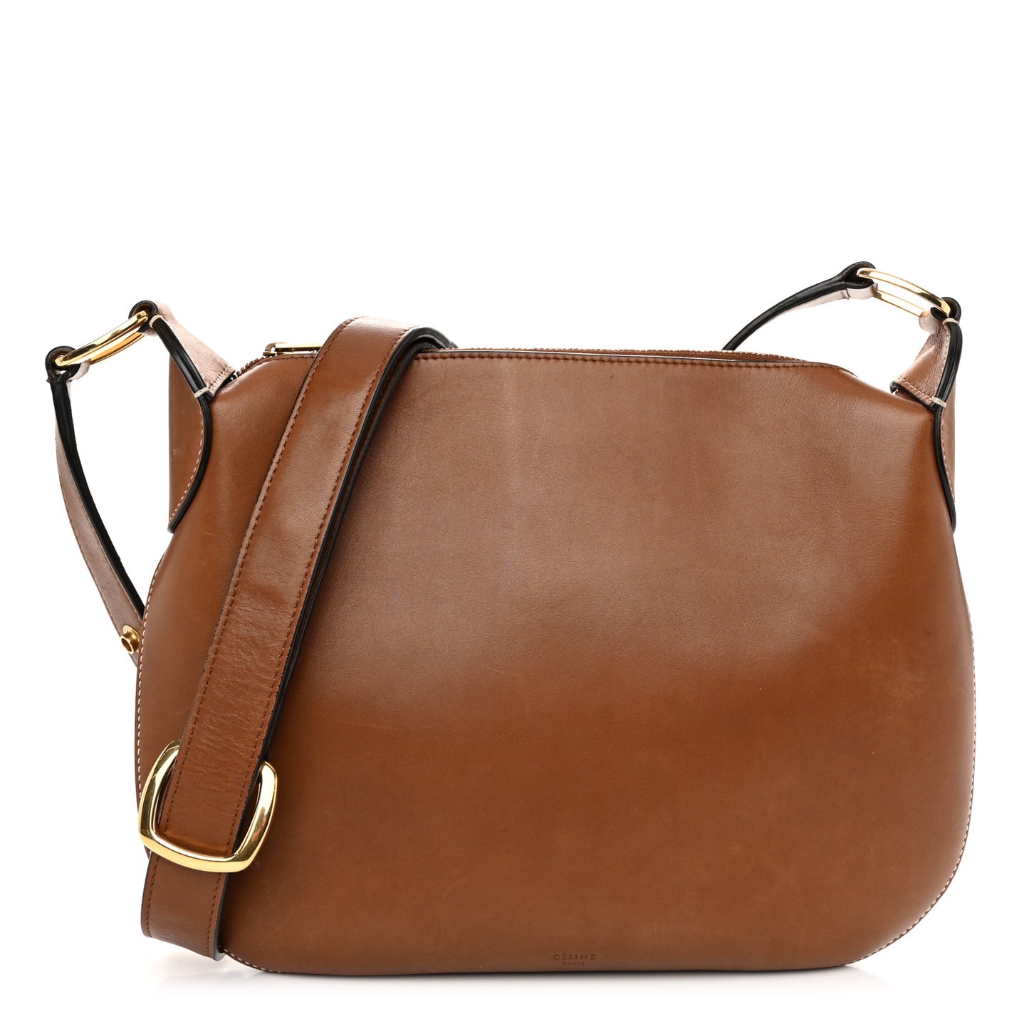 Smooth Calfskin Medium Saddle Bag Tan
