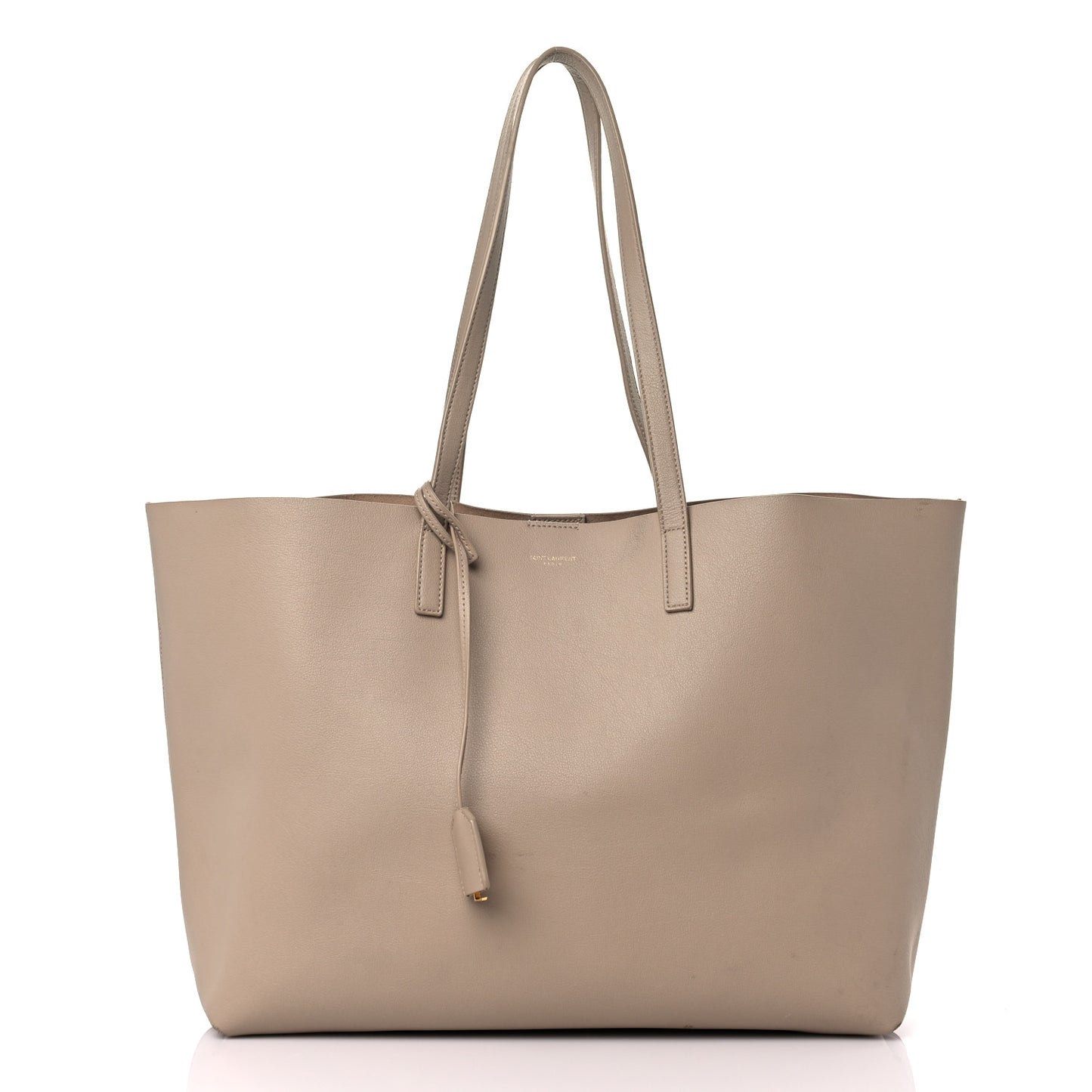 Calfskin Large Shopping Tote Dark Beige