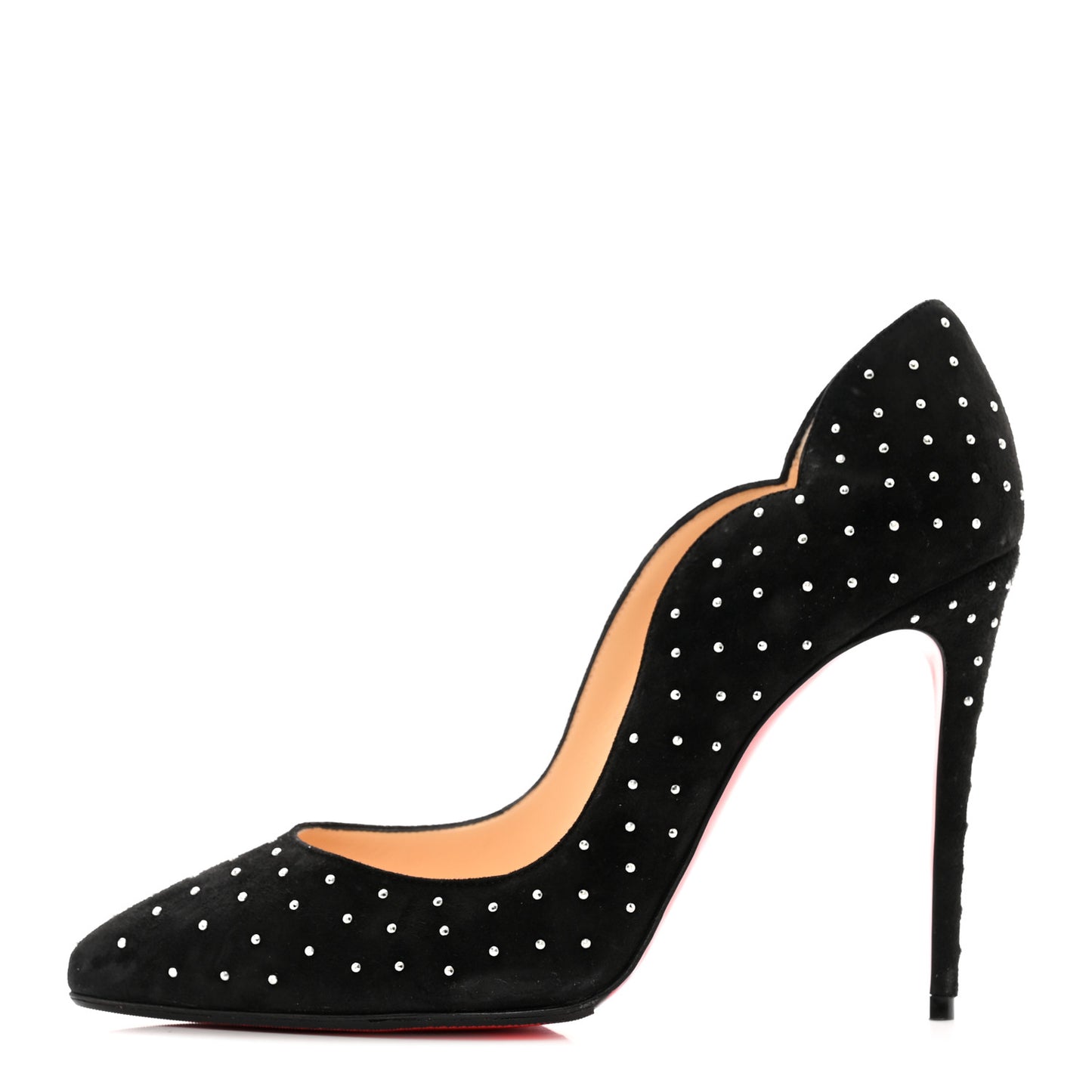 Veau Velours Studded Hot Chick 100 Pumps 37.5 Black Silver