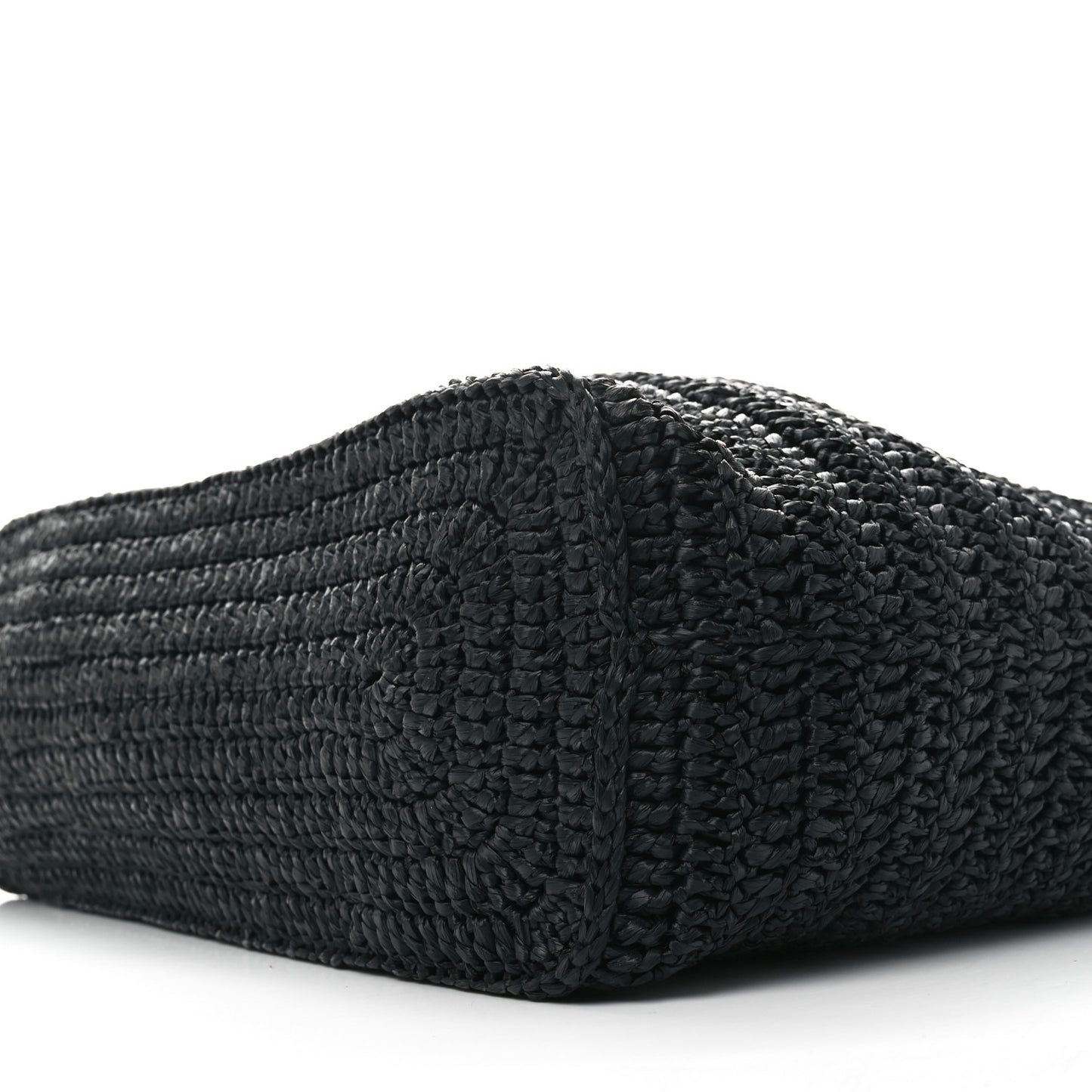 Raffia Rive Gauche Tote Black