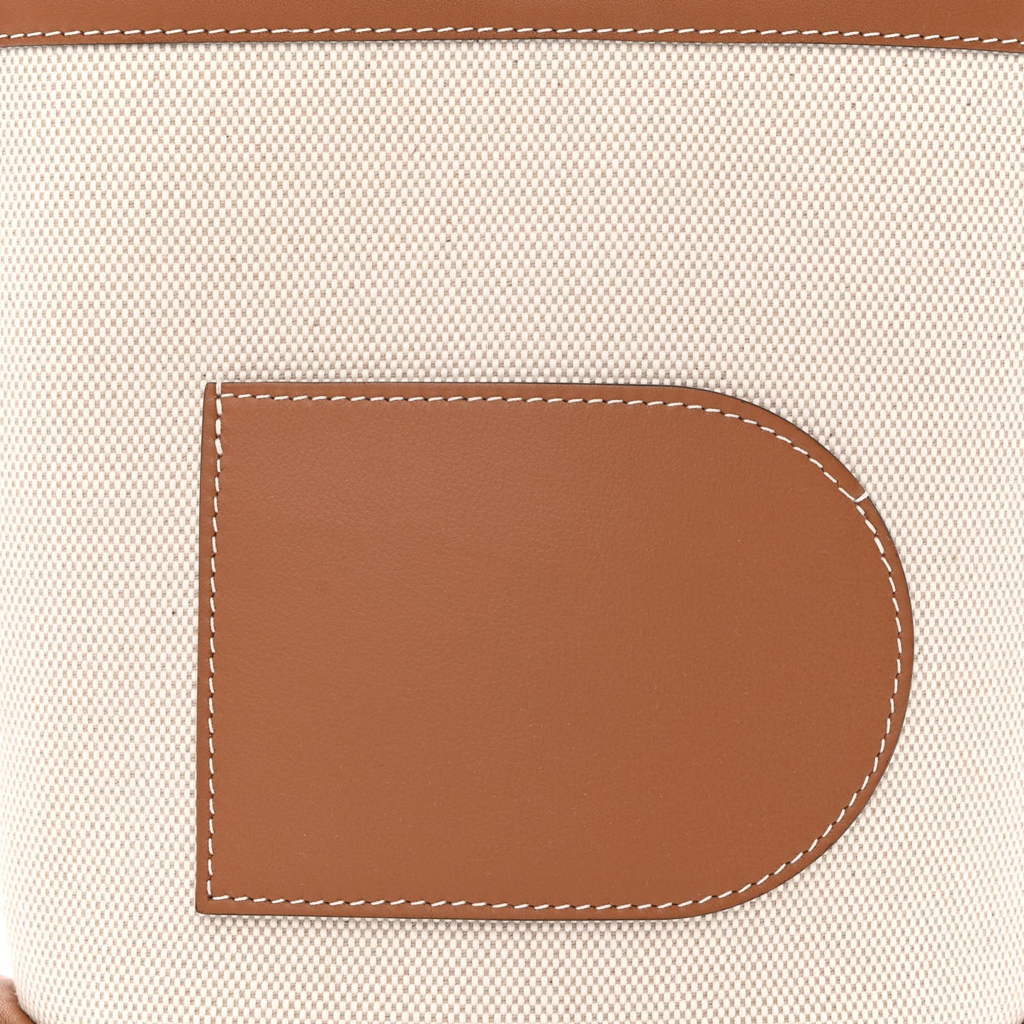 Linen Canvas Supple Calfskin Mini Pin Daily Surpique Bucket Naturel
