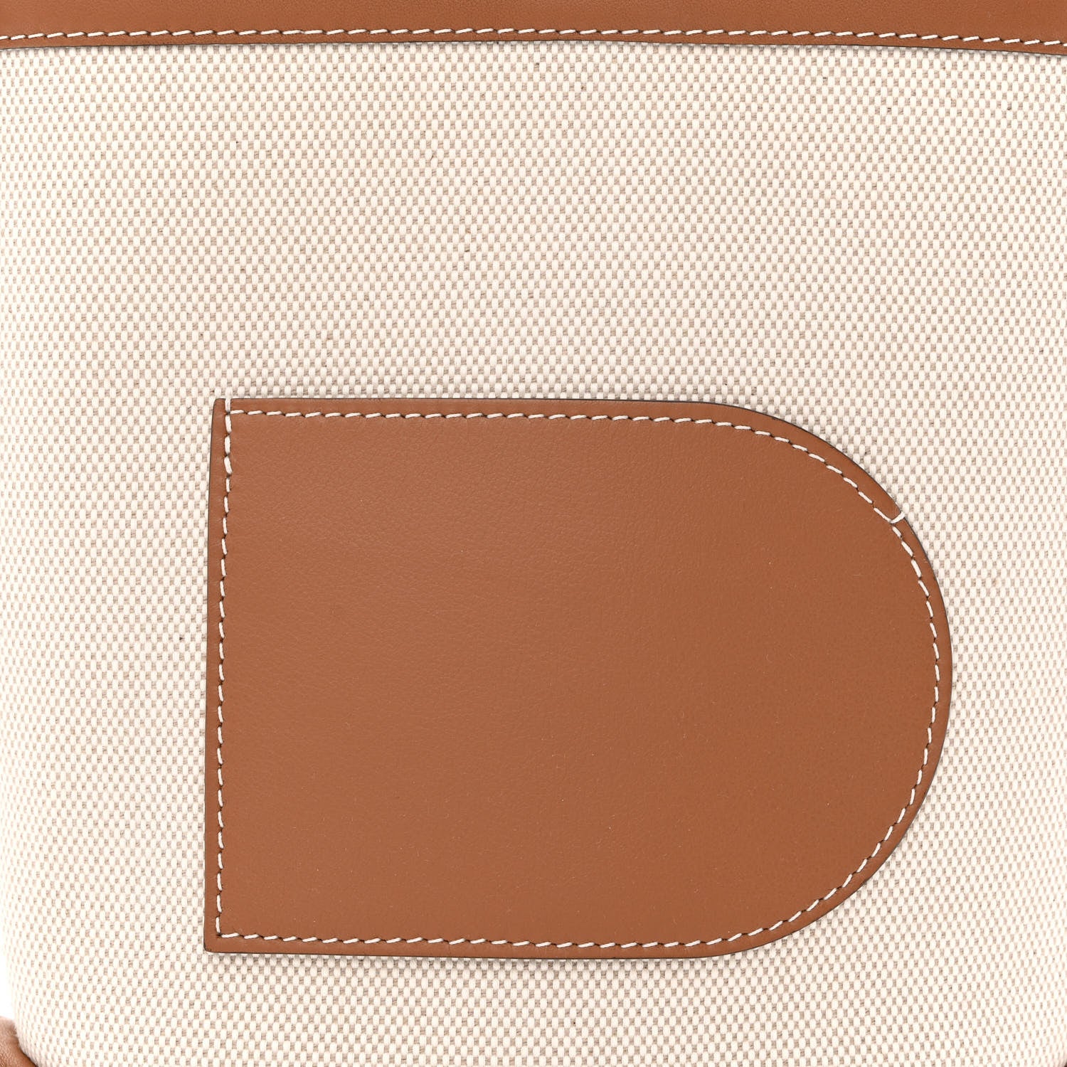 Delvaux Linen Canvas Supple Calfskin Mini Pin Daily Surpique Bucket Naturel 9 of 12