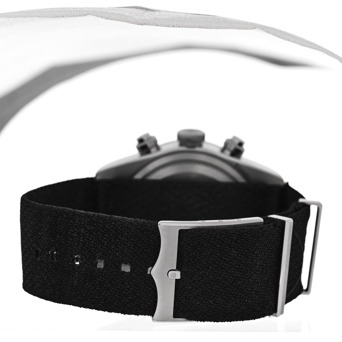 Stainless Steel Fabric 41mm Black Bay Chronograph Panda Automatic Watch White 79360N