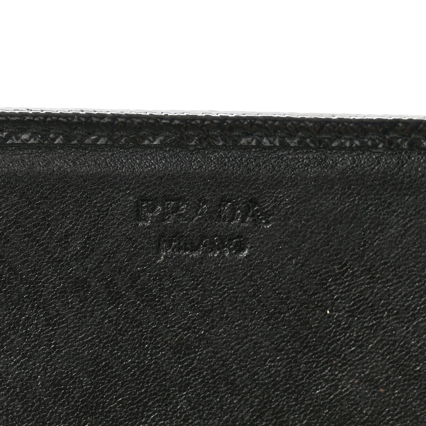 Saffiano Vernice Crystal Studded Flap Wallet Black