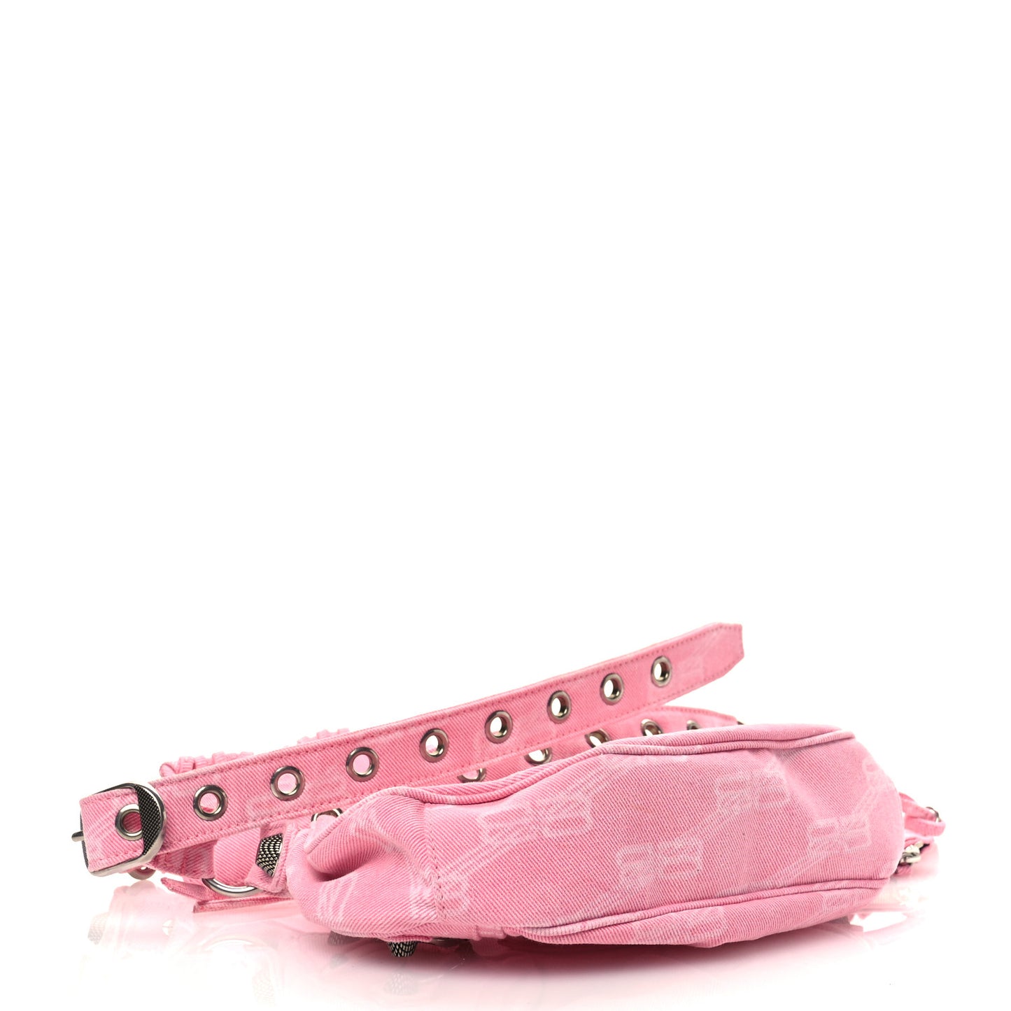 Denim BB Monogram Le Cagole Shoulder Bag XS Pink