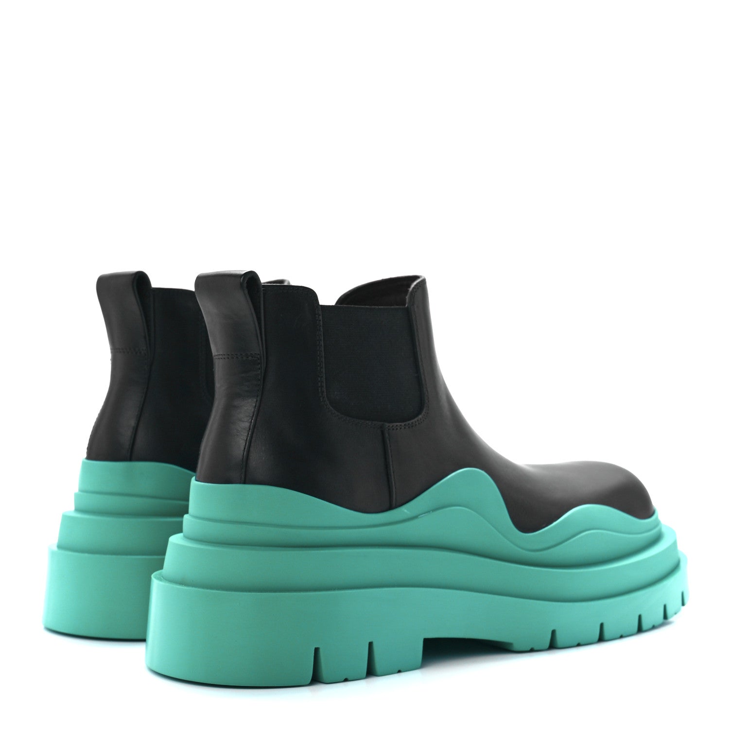 Bottega Veneta Calfskin The Tire Cropped Chelsea Boots 38 Black Neptune 4 of 8