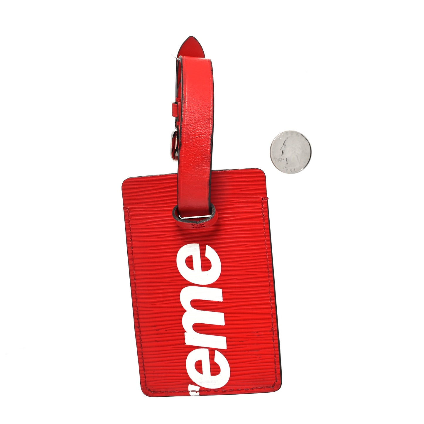 X SUPREME Epi Luggage Tag Red