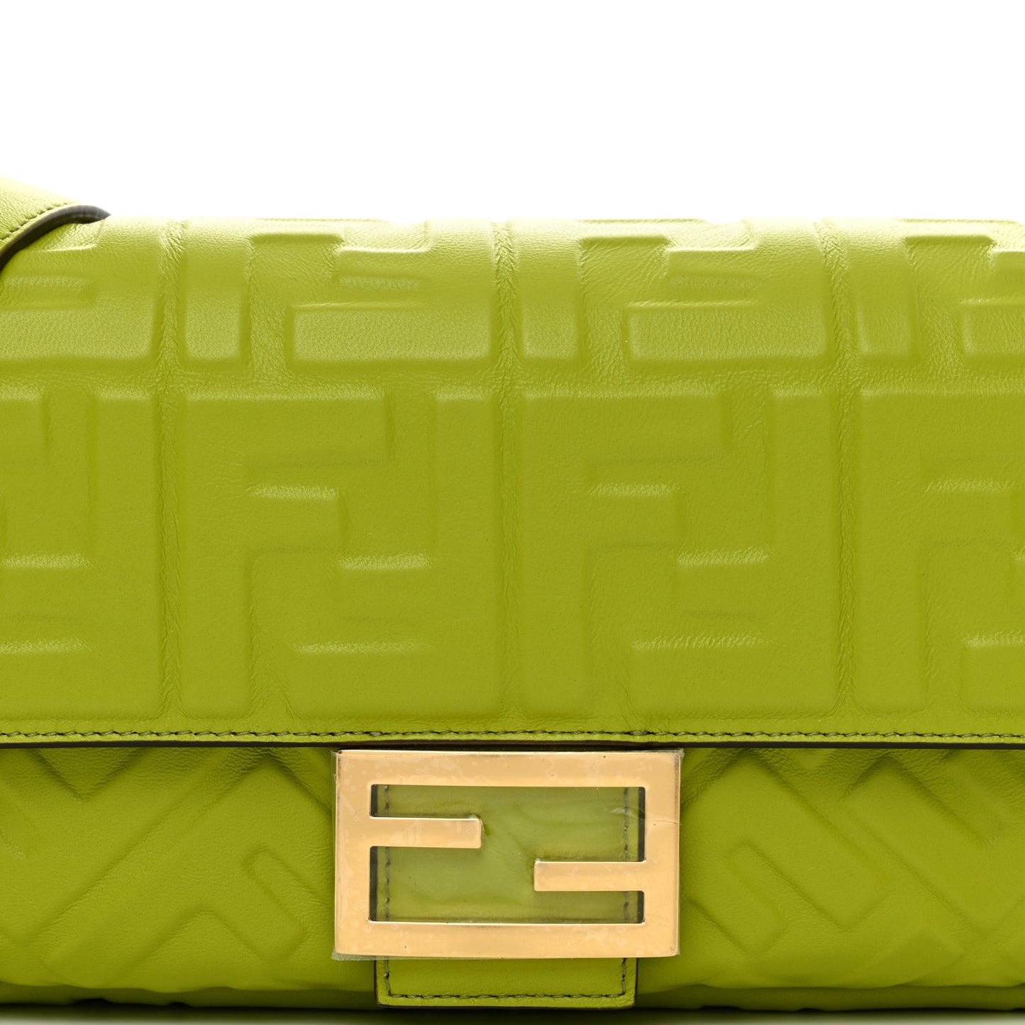 Nappa FF 1974 Embossed Baguette Wasabi
