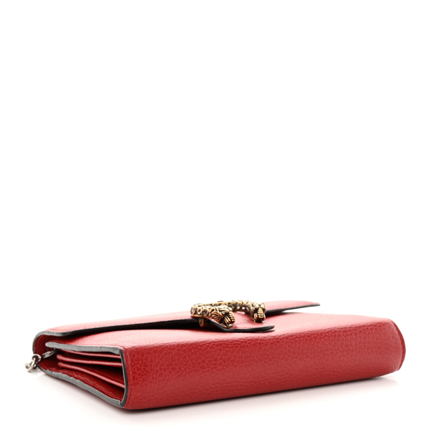 Calfskin Mini Dionysus Chain Wallet Hibiscus Red
