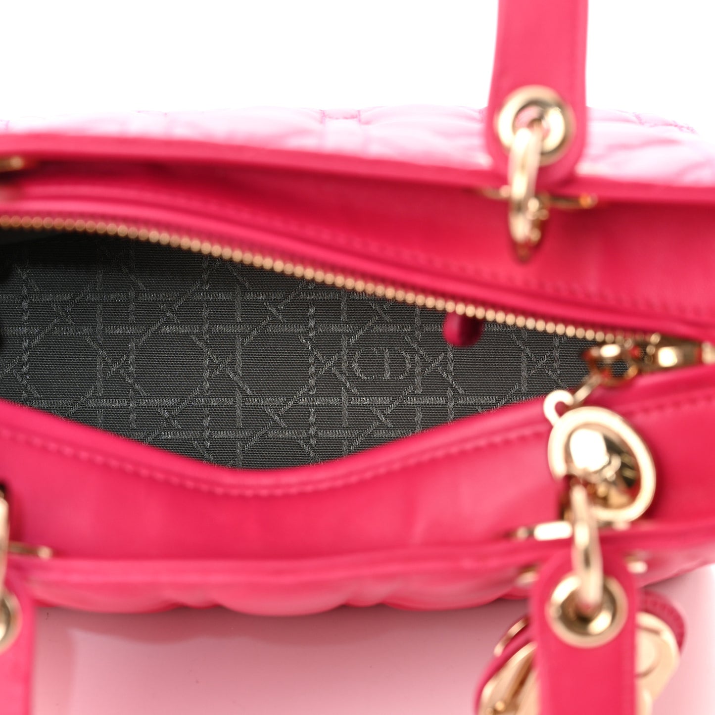 Lambskin Cannage Medium Lady Dior Pink