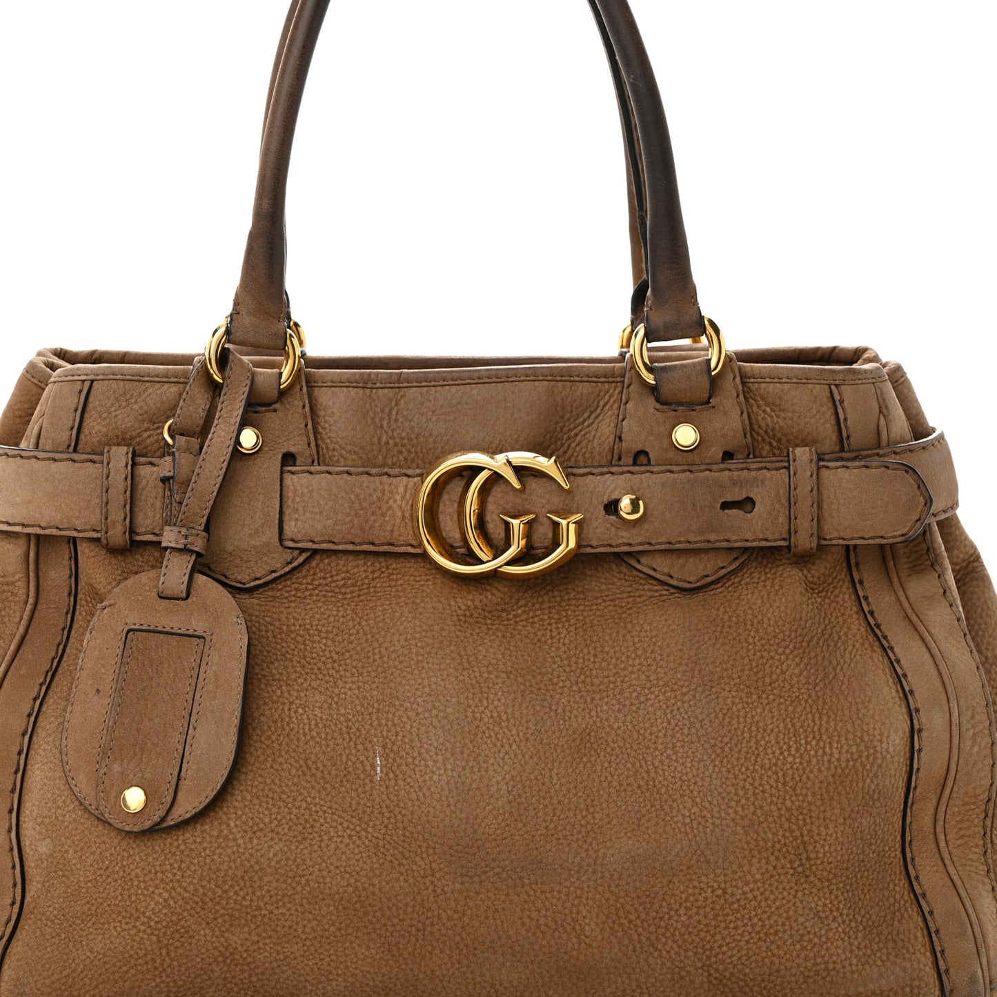 Suede Medium GG Running Tote Brown