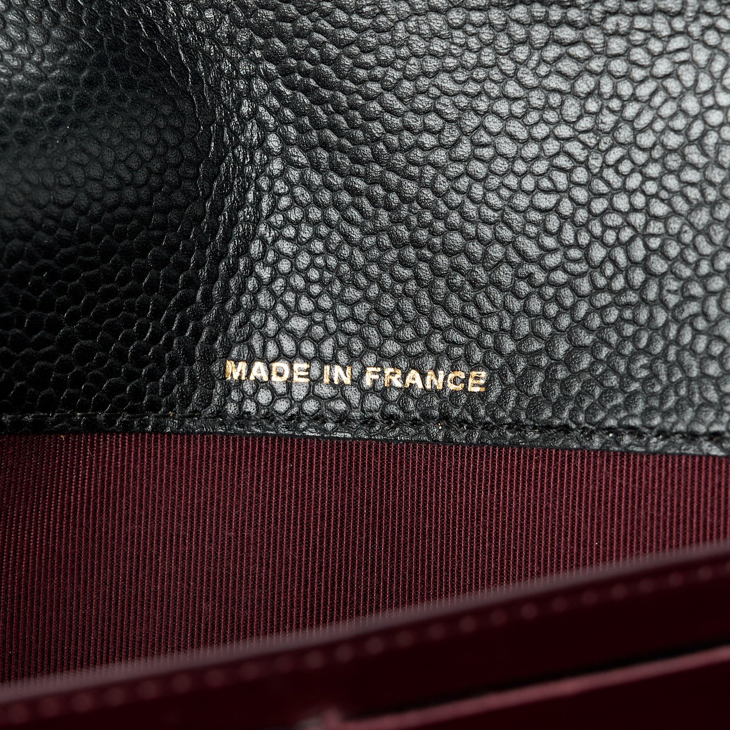 Caviar Quilted Long Flap Wallet Black