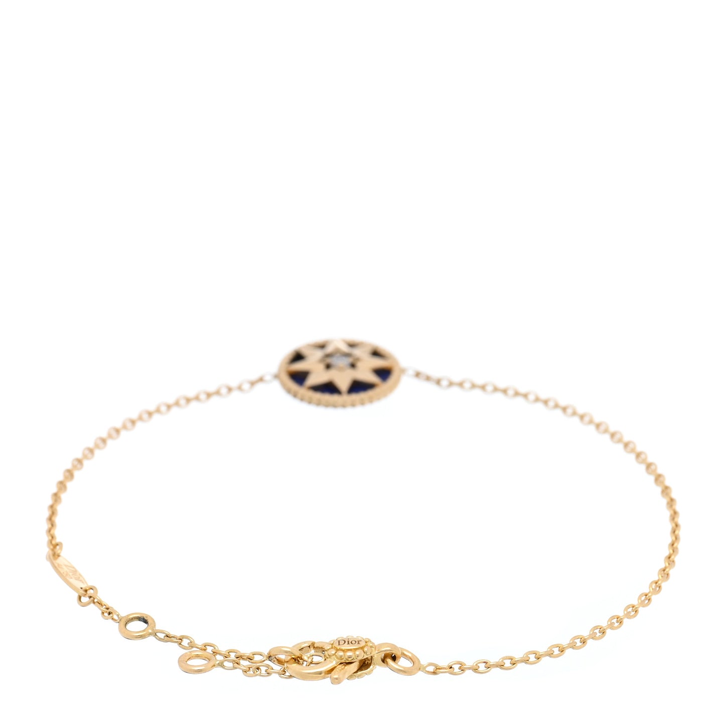 18K Rose Gold Diamond Lapis Lazuli Rose Des Vents Bracelet