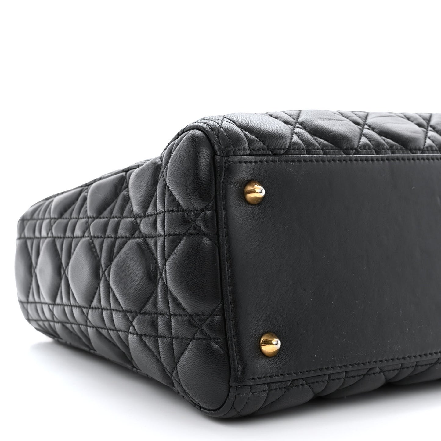 Lambskin Cannage Medium Lady Dior Black