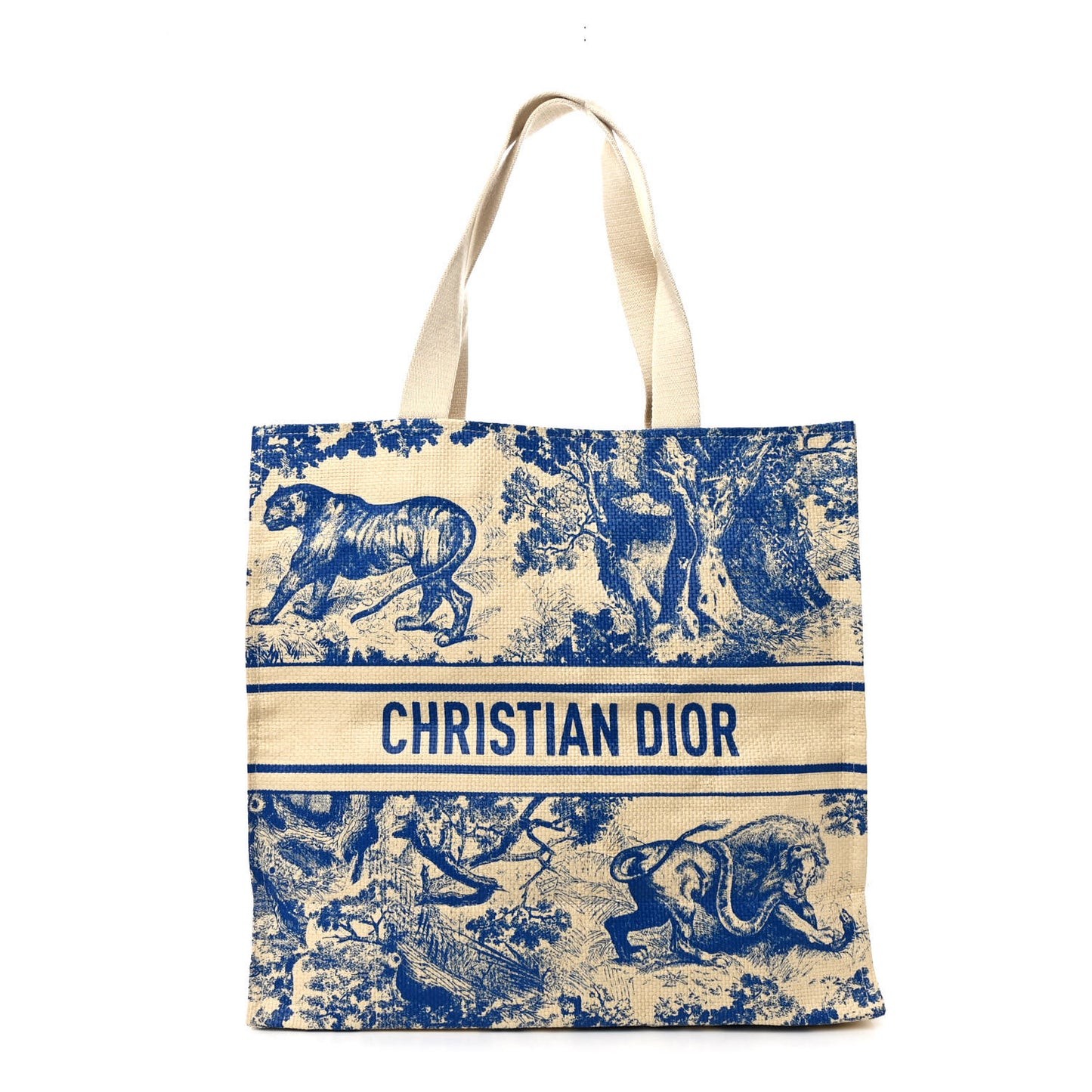Straw Dioriviera Tote Blue