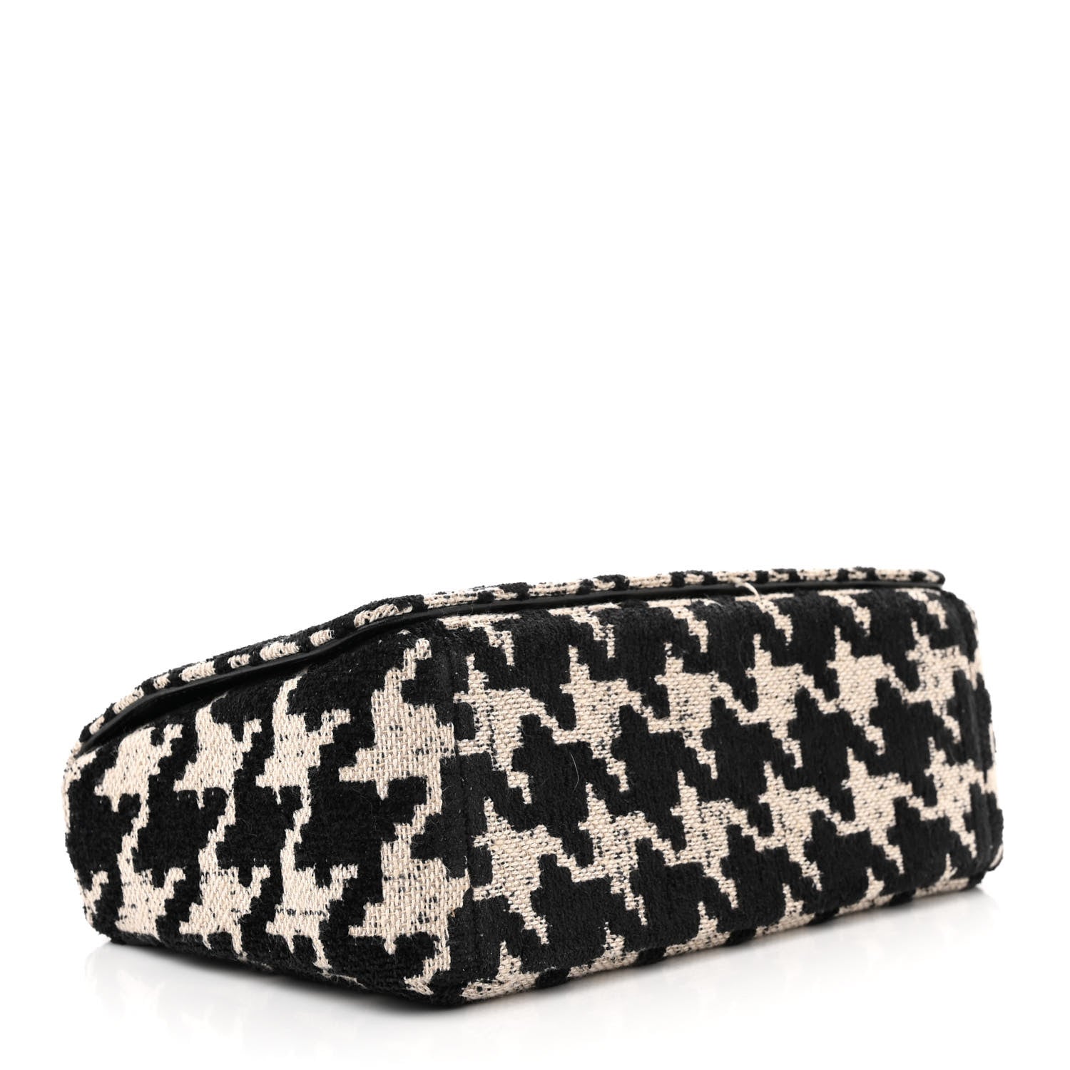 Christian Dior Technical Canvas Macro Houndstooth Medium Caro Bag Black White 4 of 10