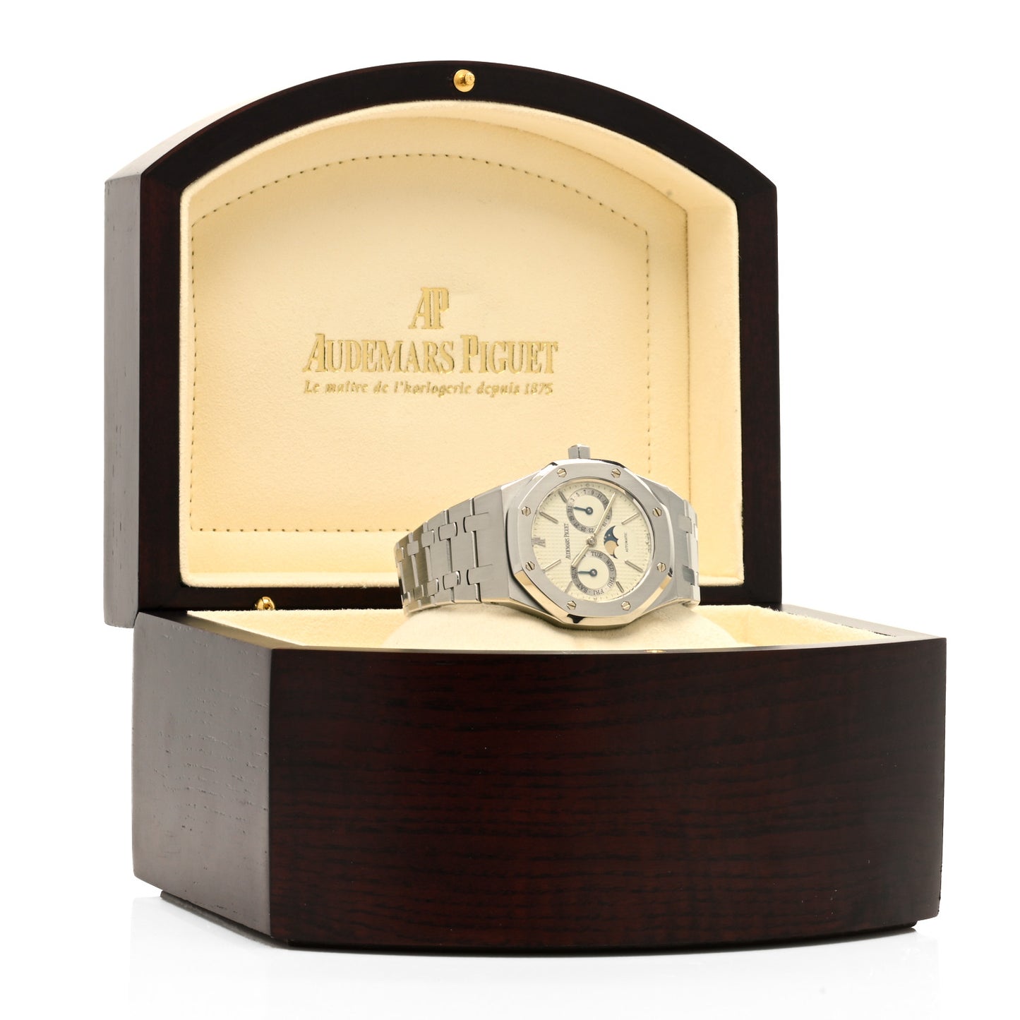 Stainless Steel 36mm Royal Oak Day-Date Moonphase Automatic Watch 25594.ST.OO.0789ST.05