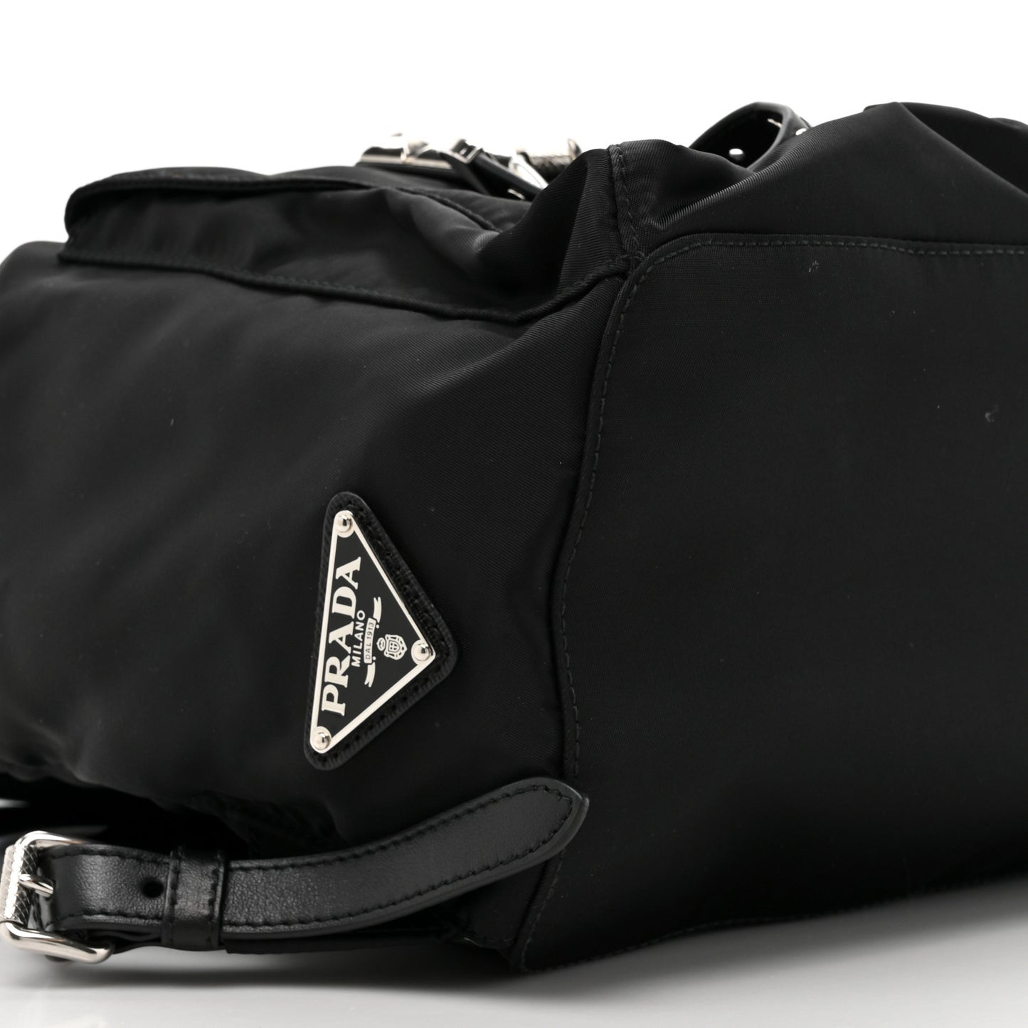 Nylon New Vela Studded Backpack Black
