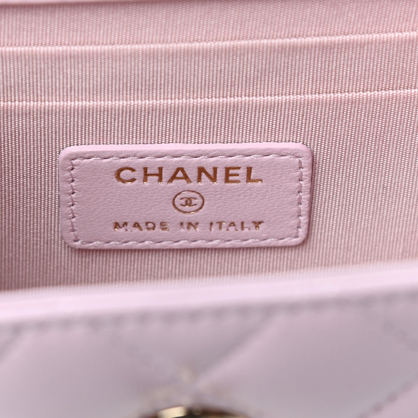 Lambskin Quilted Mini Trendy CC Clutch With Chain Light Pink