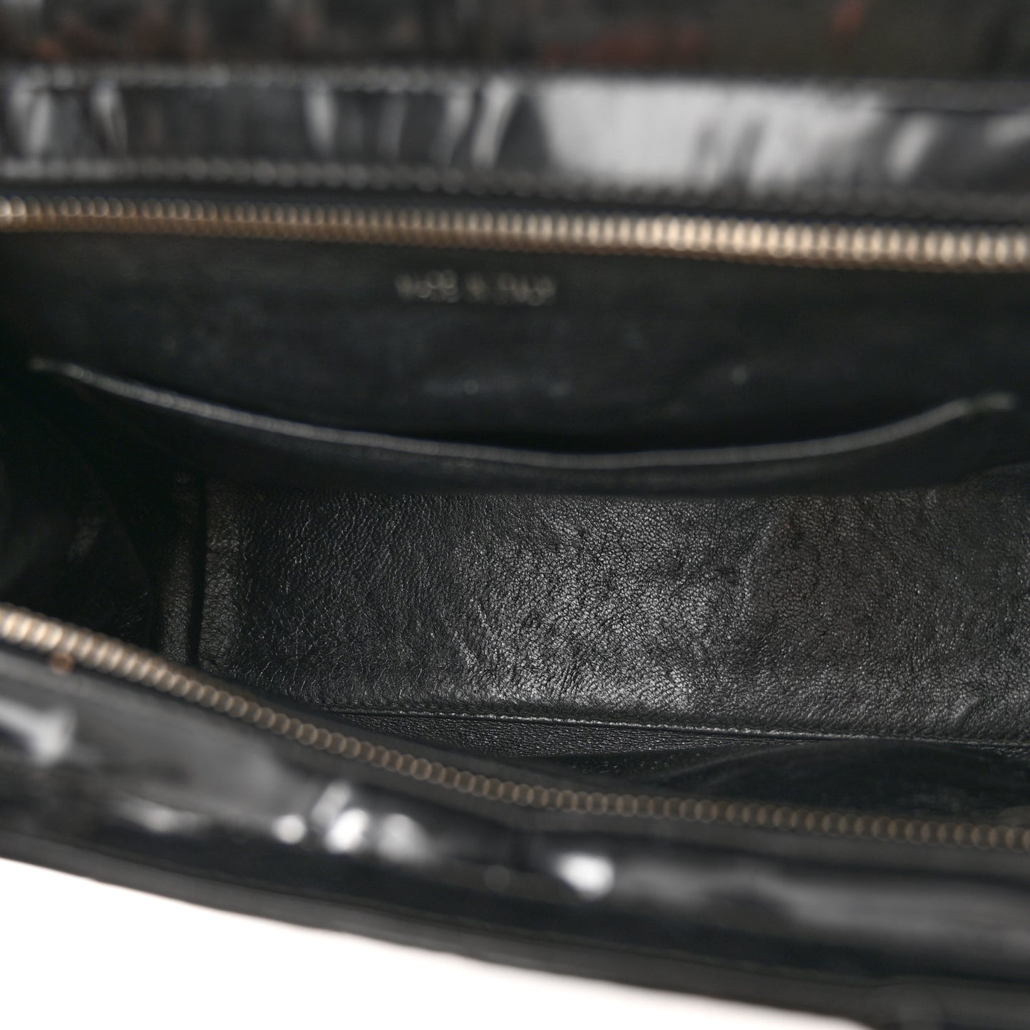 Patent Quilted Timeless CC Small Pocket Shoulder Bag Black