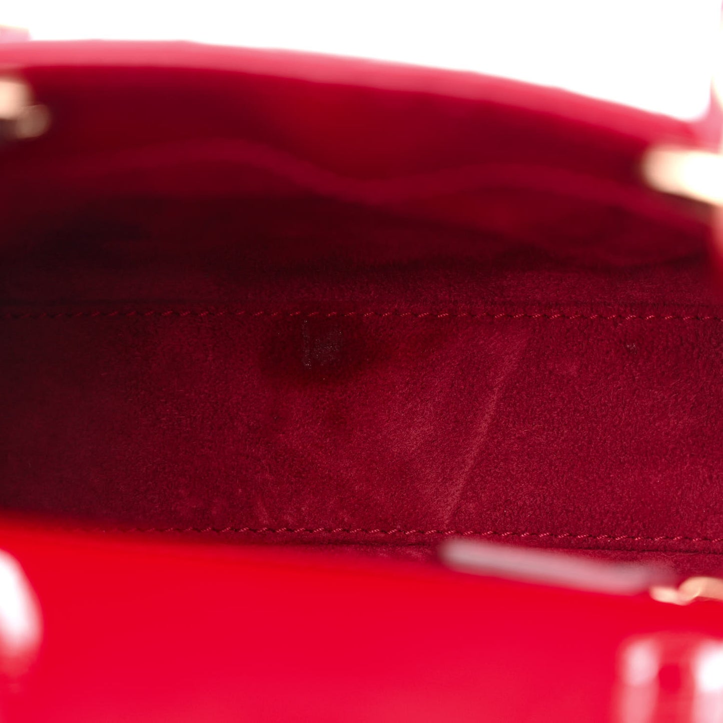 CHRISTIAN DIOR Patent Cannage Mini Lady Dior Red