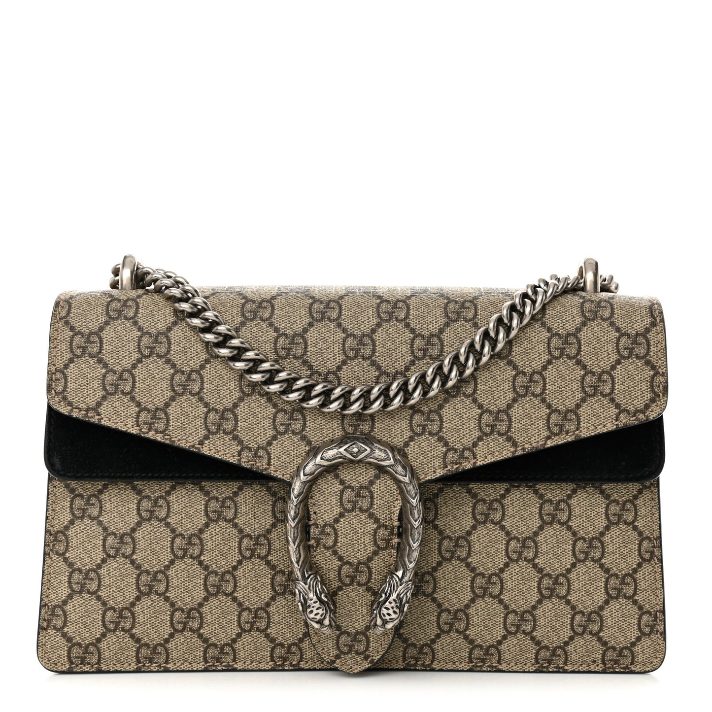 GG Supreme Monogram Small Dionysus Shoulder Bag Black