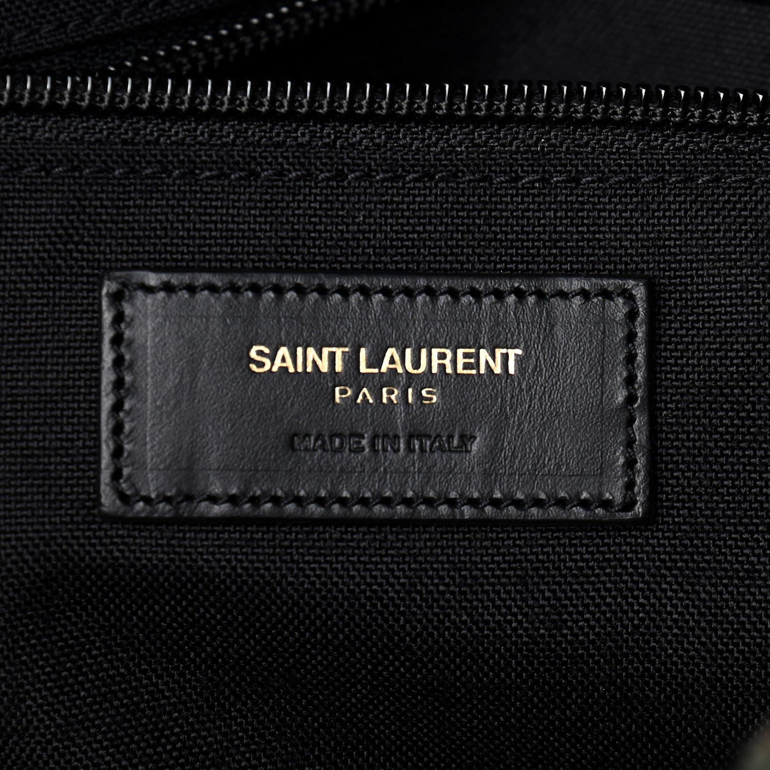 Saint Laurent Canvas Calfskin Camouflage Utilitarian Backpack Kaki Black 6 of 9