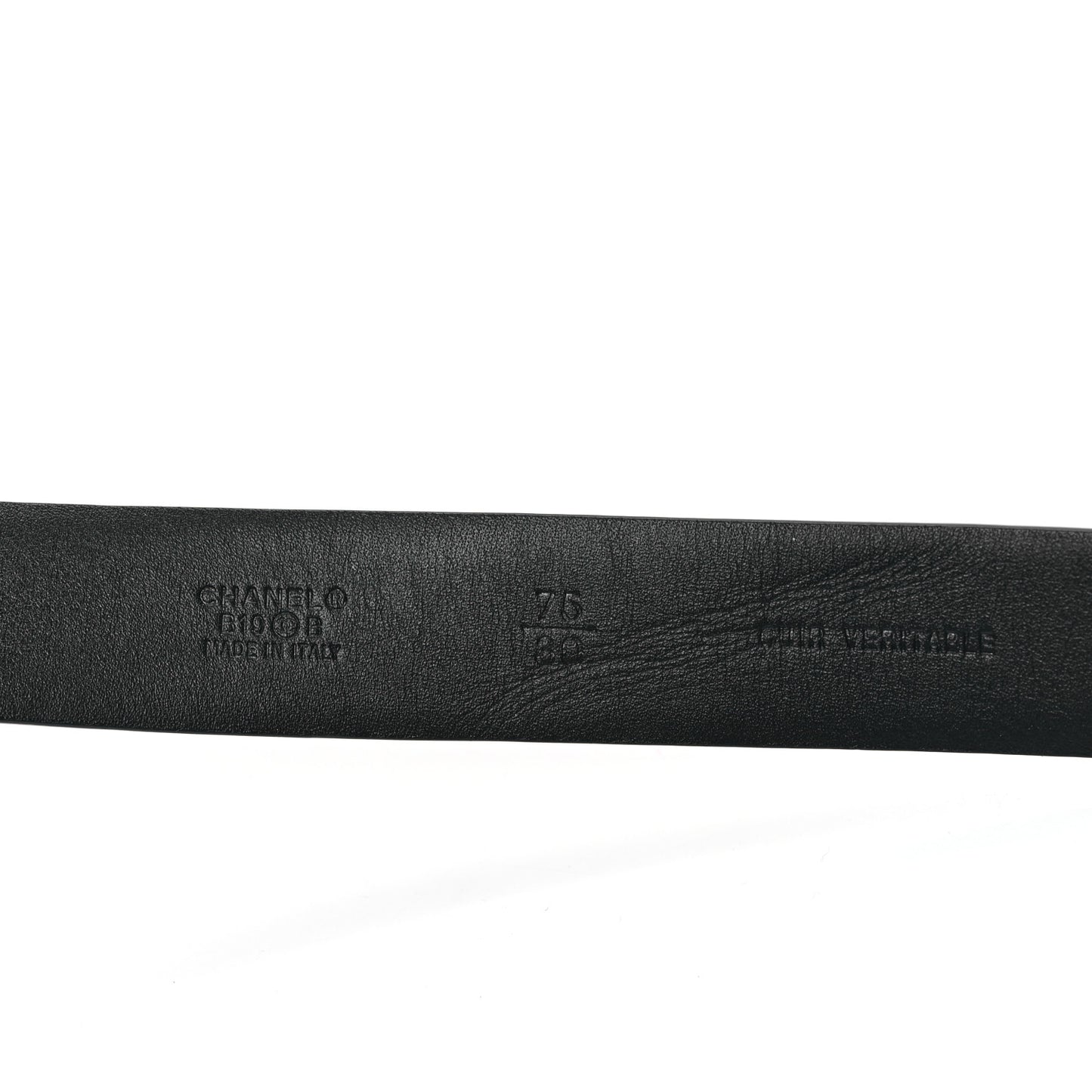 Calfskin Pearl CC Belt 75 30 Black